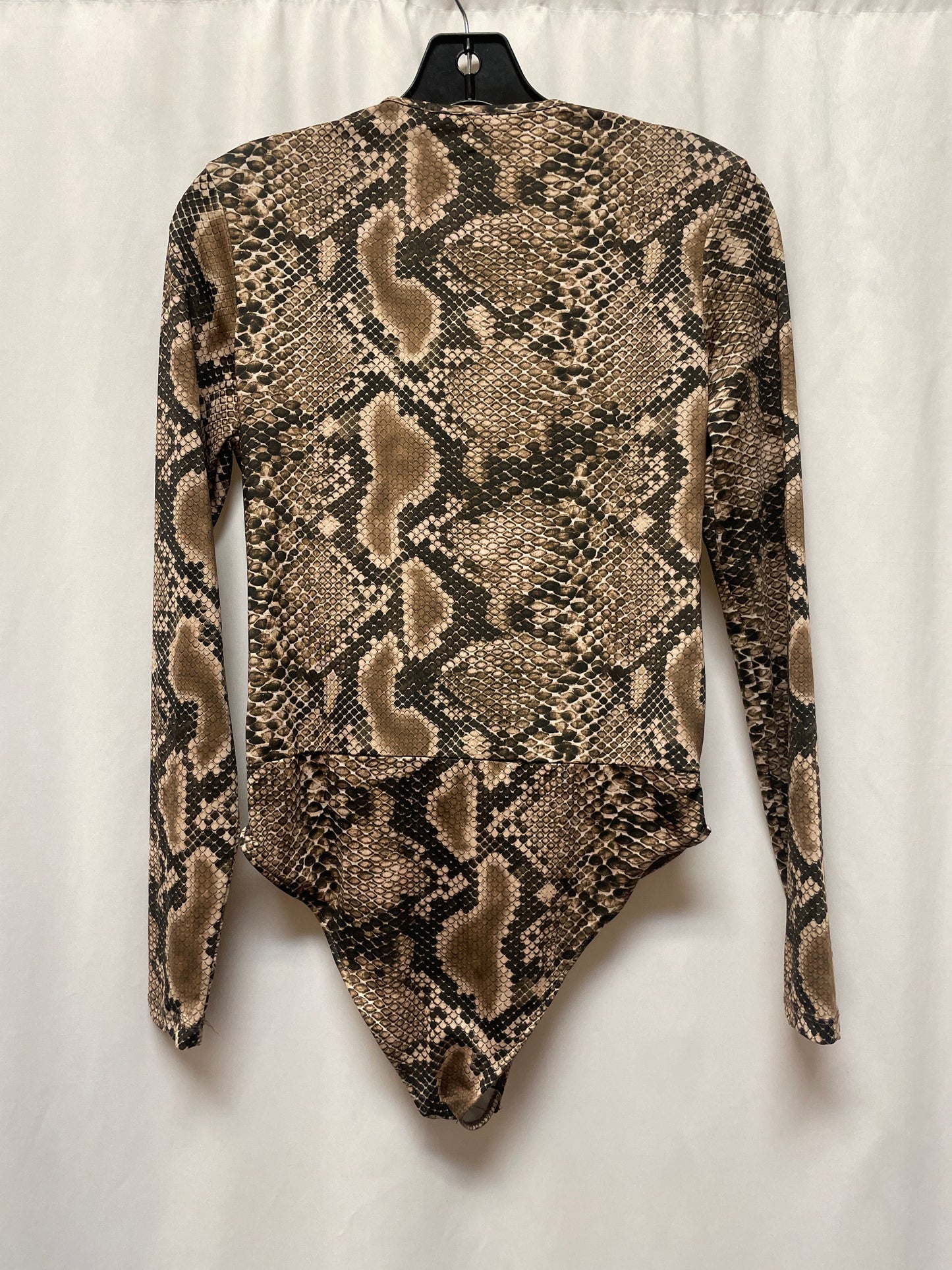 Bodysuit By Zara In Snakeskin Print, Size: M