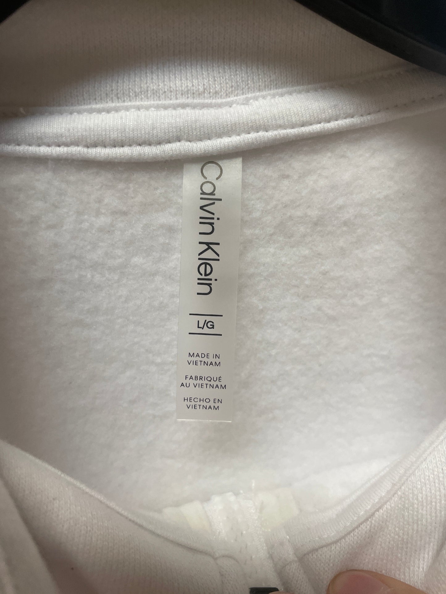 Sweatshirt Crewneck By Calvin Klein In White, Size: L