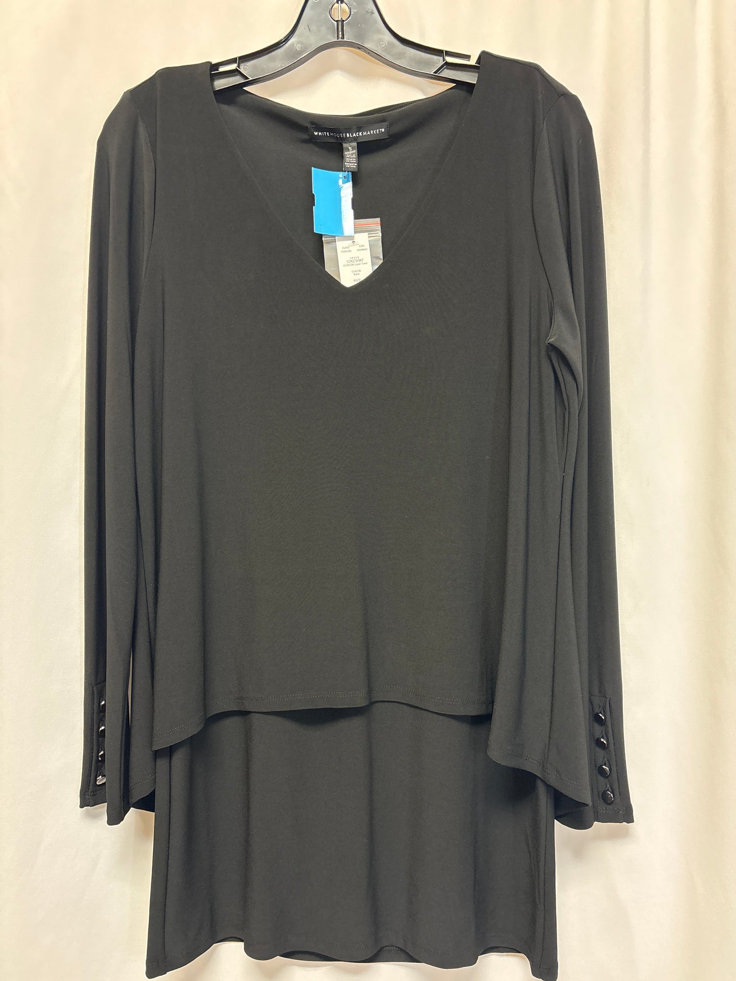 Tunic Long Sleeve By White House Black Market In Black, Size: S