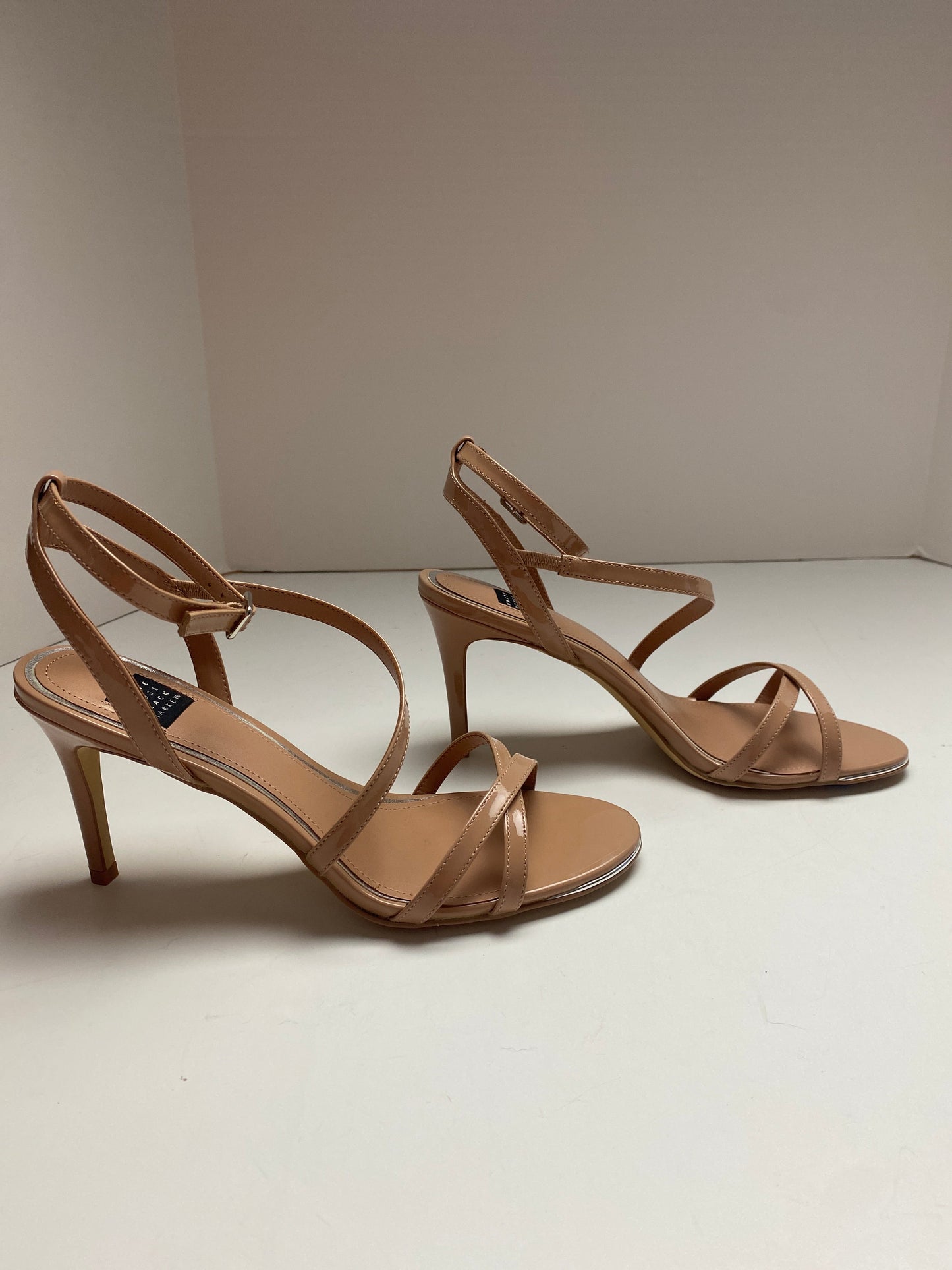 Sandals Heels Stiletto By White House Black Market In Beige, Size: 7.5