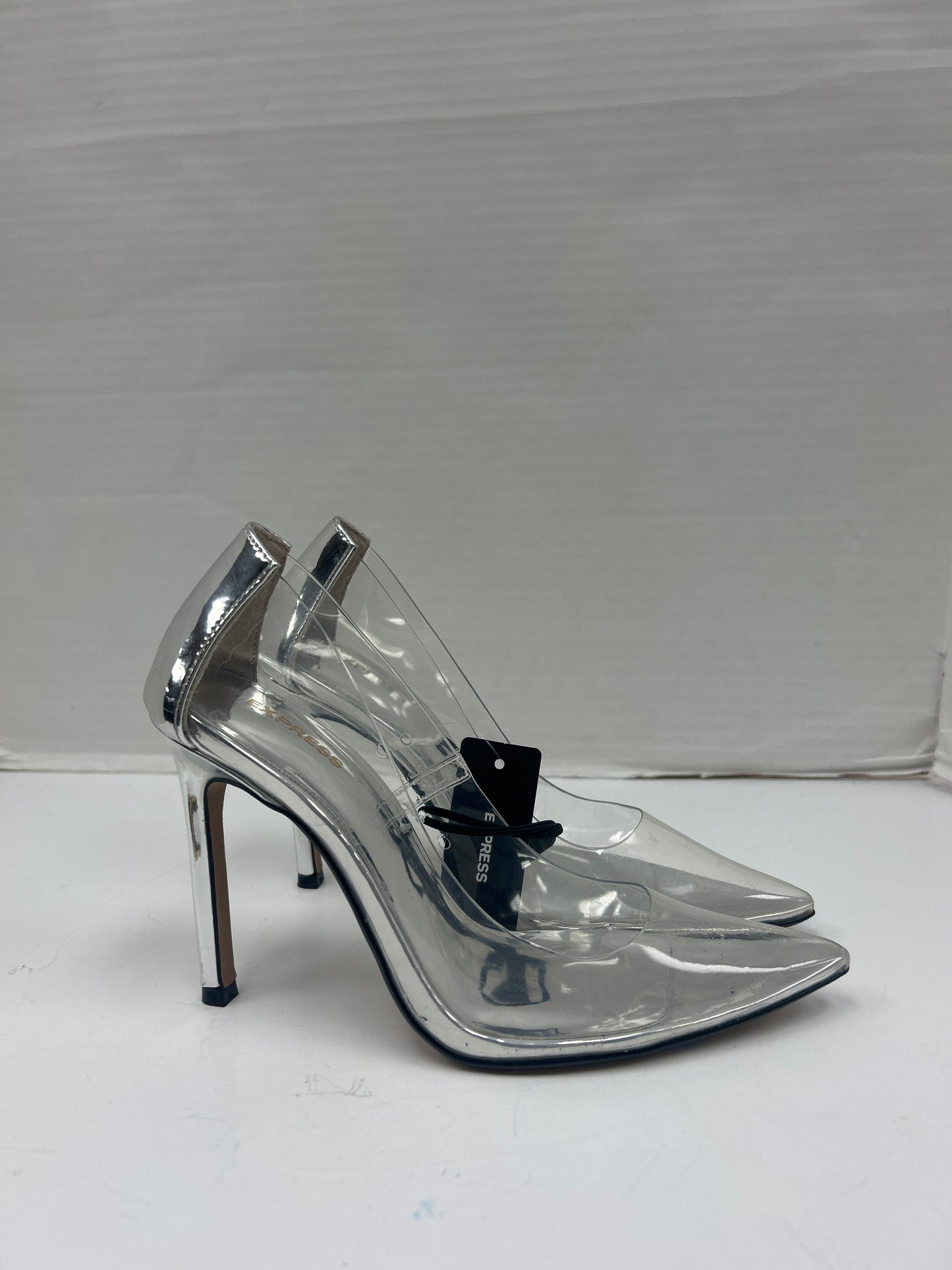 Shoes Heels Stiletto By Express In Silver, Size: 7