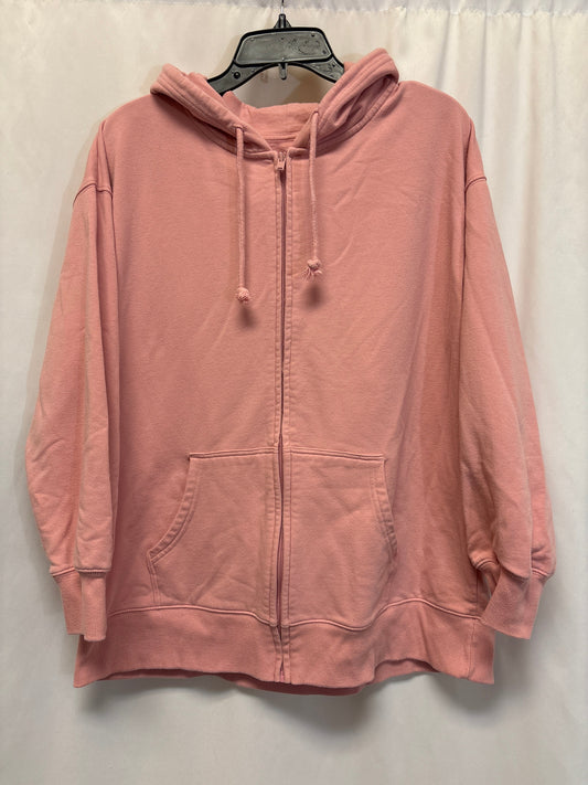 Sweatshirt Hoodie By Terra & Sky In Pink, Size: 1x