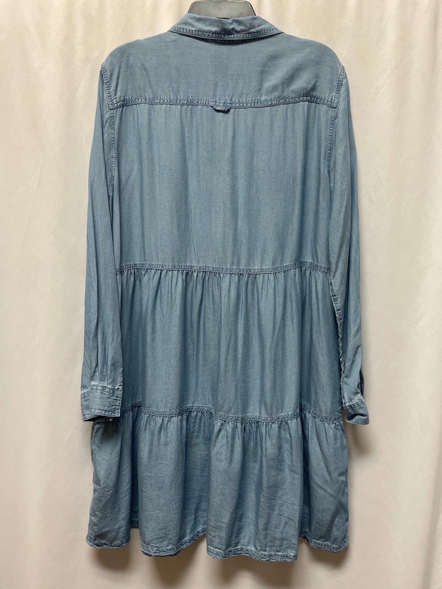 Dress Casual Midi By Beachlunchlounge In Blue Denim, Size: Xl