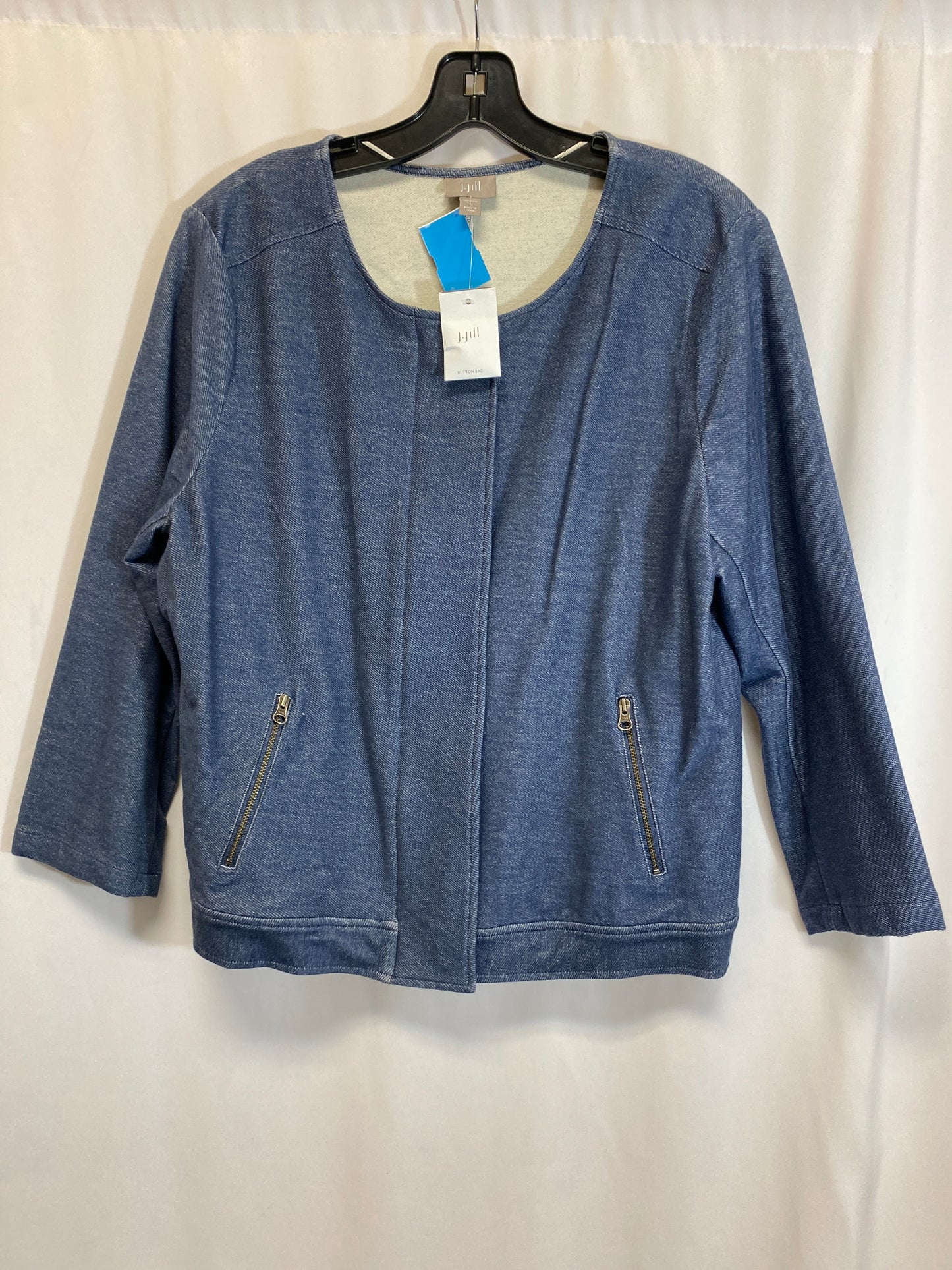 Jacket Moto By J. Jill In Blue, Size: L