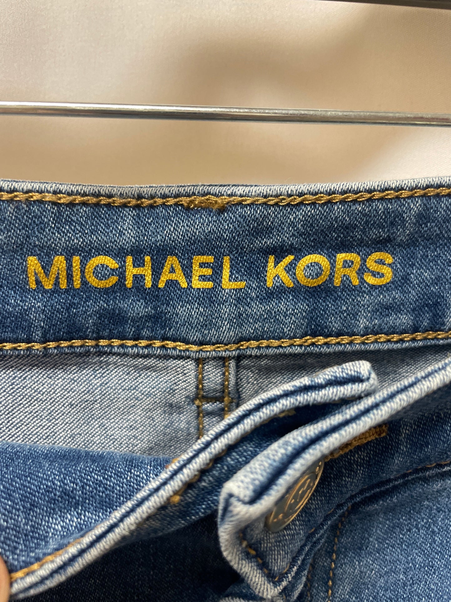 Jeans Straight By Michael By Michael Kors In Blue Denim, Size: 16