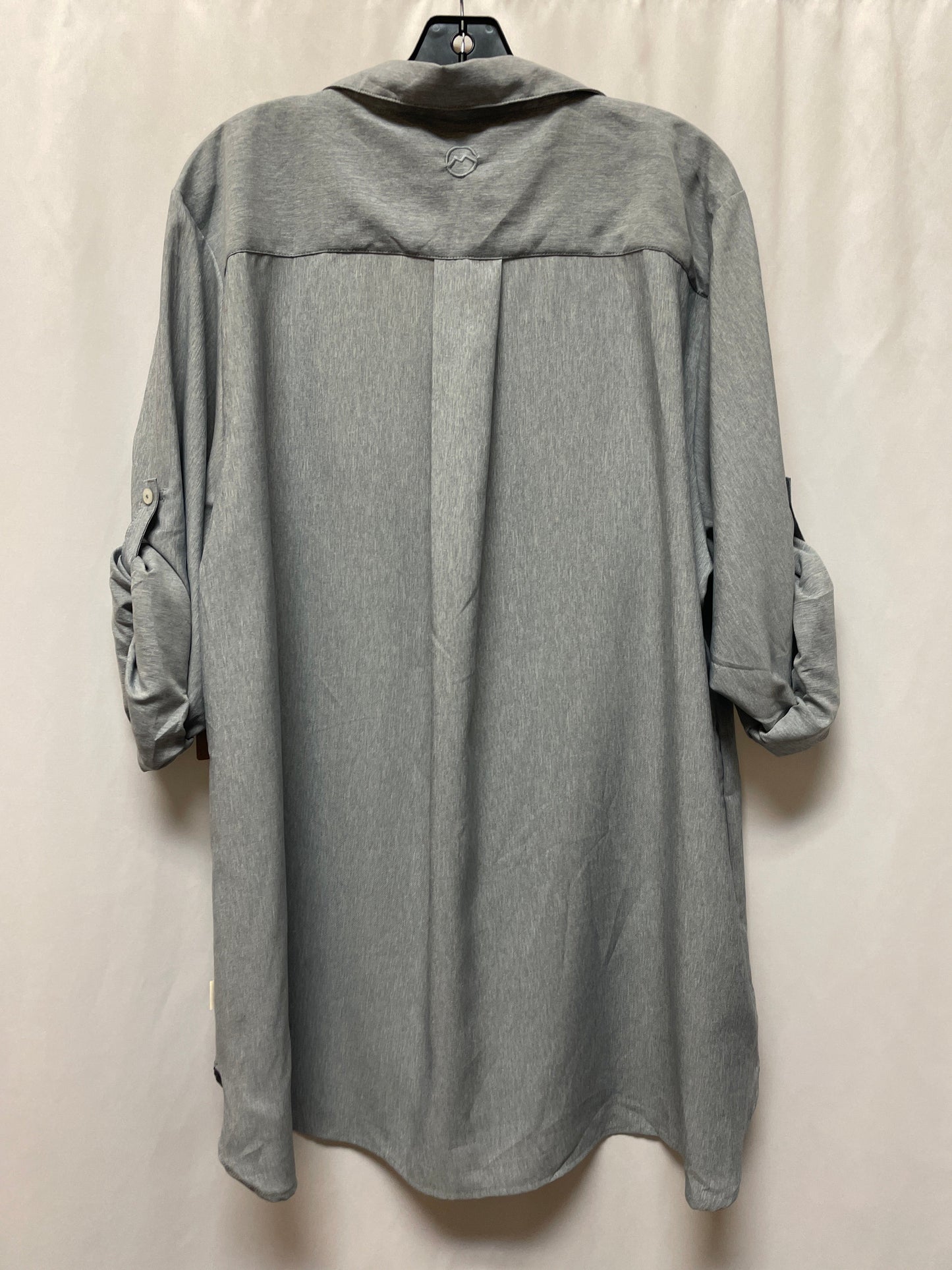 Top Long Sleeve By Magellan In Grey, Size: 3x