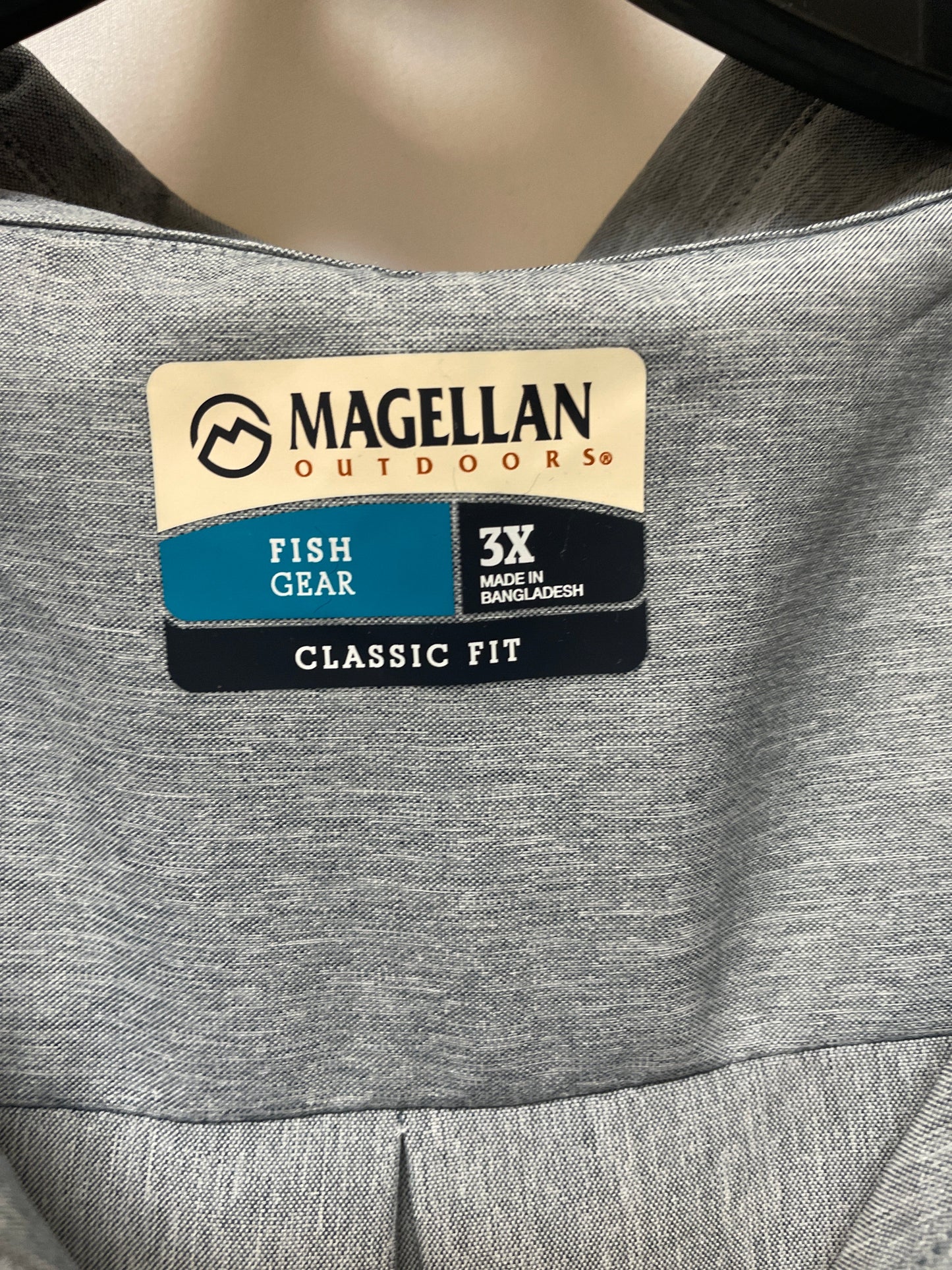 Top Long Sleeve By Magellan In Grey, Size: 3x