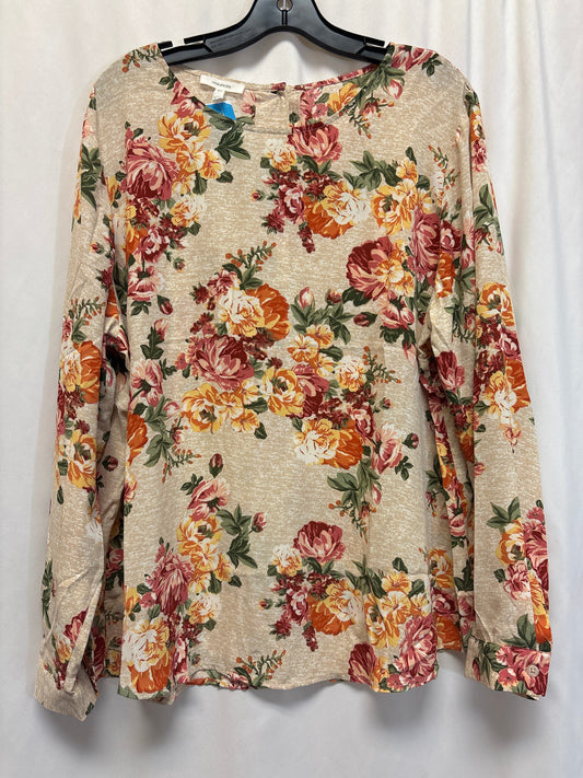 Top Long Sleeve By Maurices In Beige, Size: Xxl