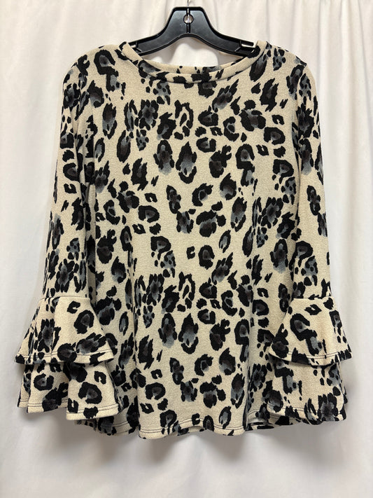 Top Long Sleeve By Jodifl In Animal Print, Size: M