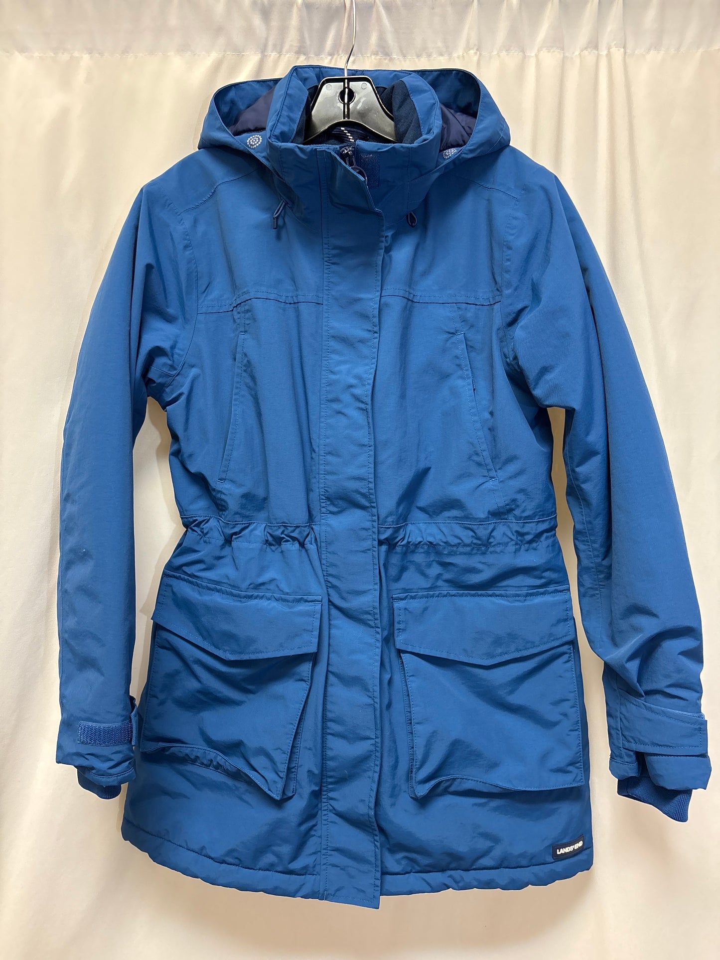 Coat Puffer & Quilted By Lands End In Blue, Size: S