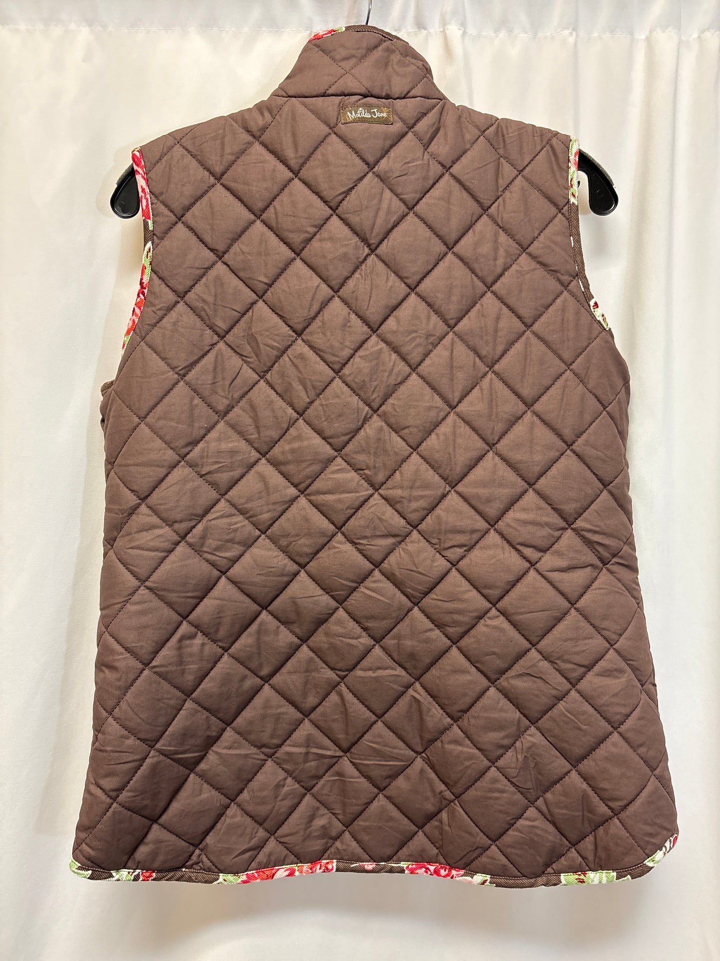 Vest Puffer & Quilted By Matilda Jane In Brown, Size: S