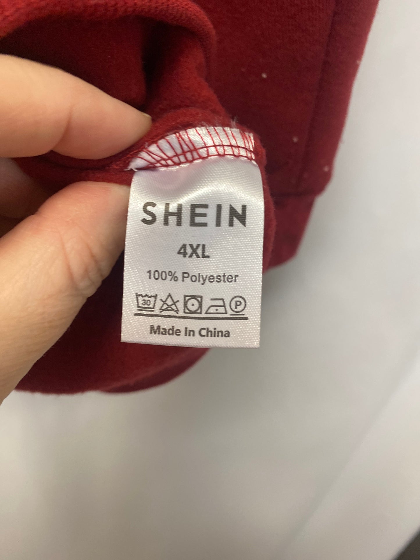 Sweatshirt Crewneck By Shein In Maroon, Size: 4x