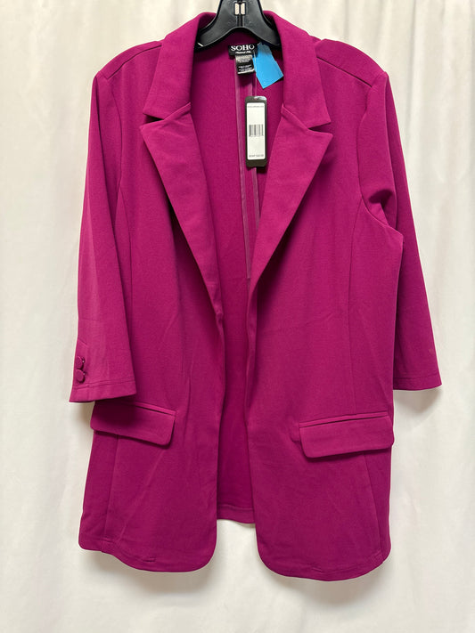 Blazer By Soho Design Group In Pink, Size: L