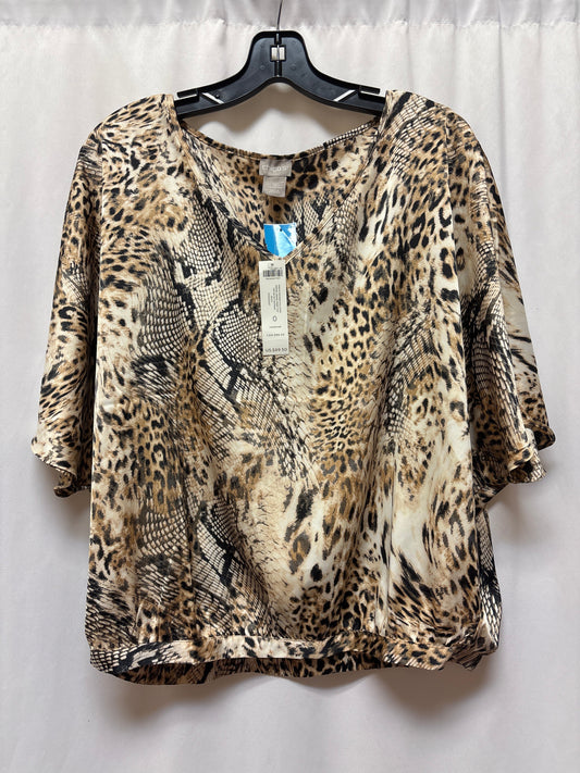 Top Short Sleeve By Chicos In Animal Print, Size: S