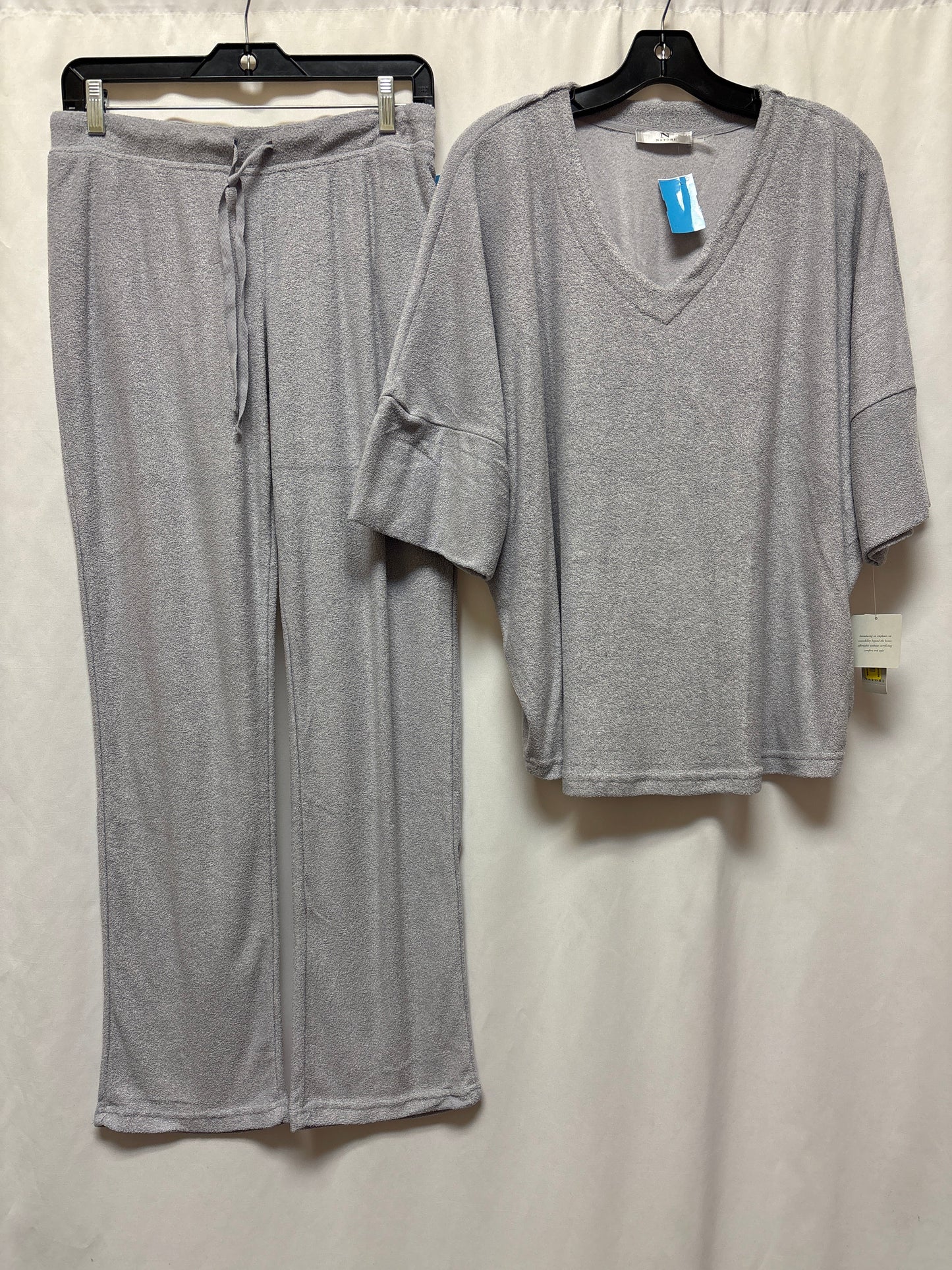 Pajamas 2pc By Natori In Grey, Size: S