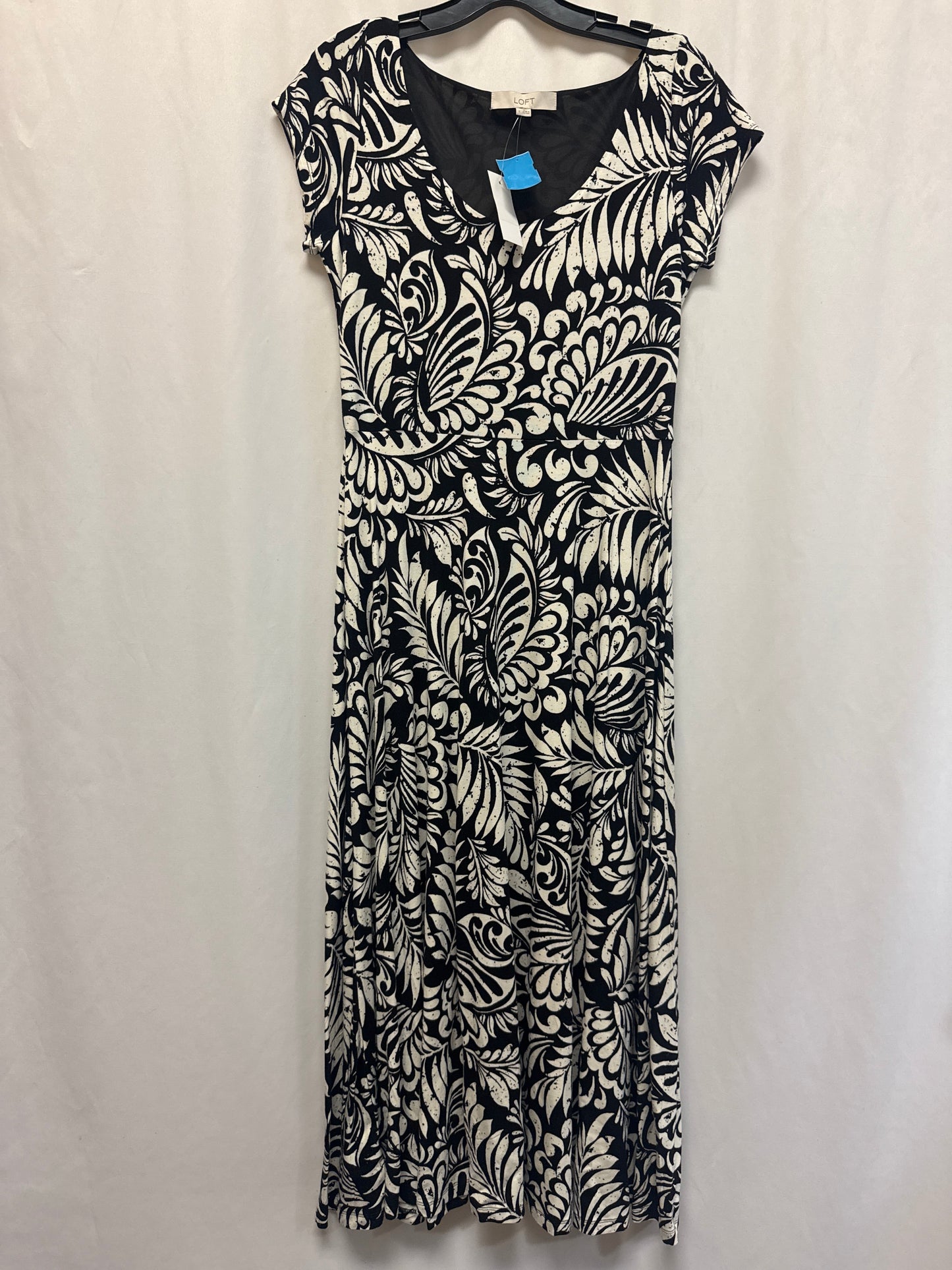 Dress Casual Maxi By Loft In Black & White, Size: S