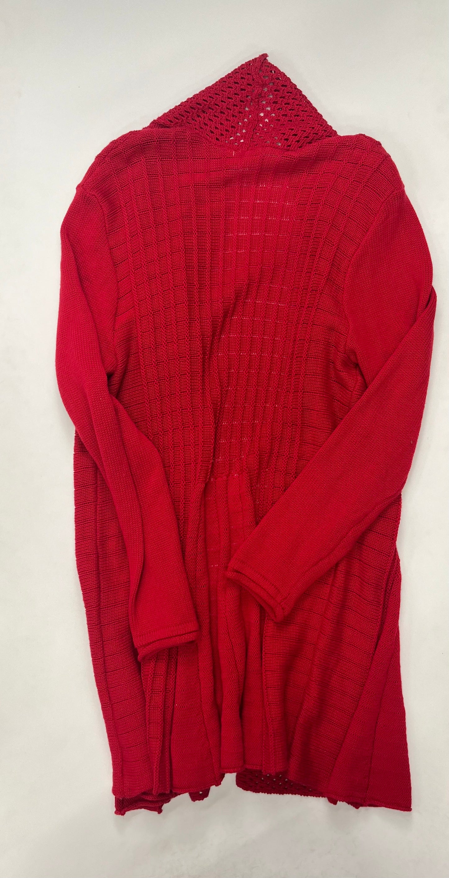 Red Sweater Cardigan Ny Collection, Size L