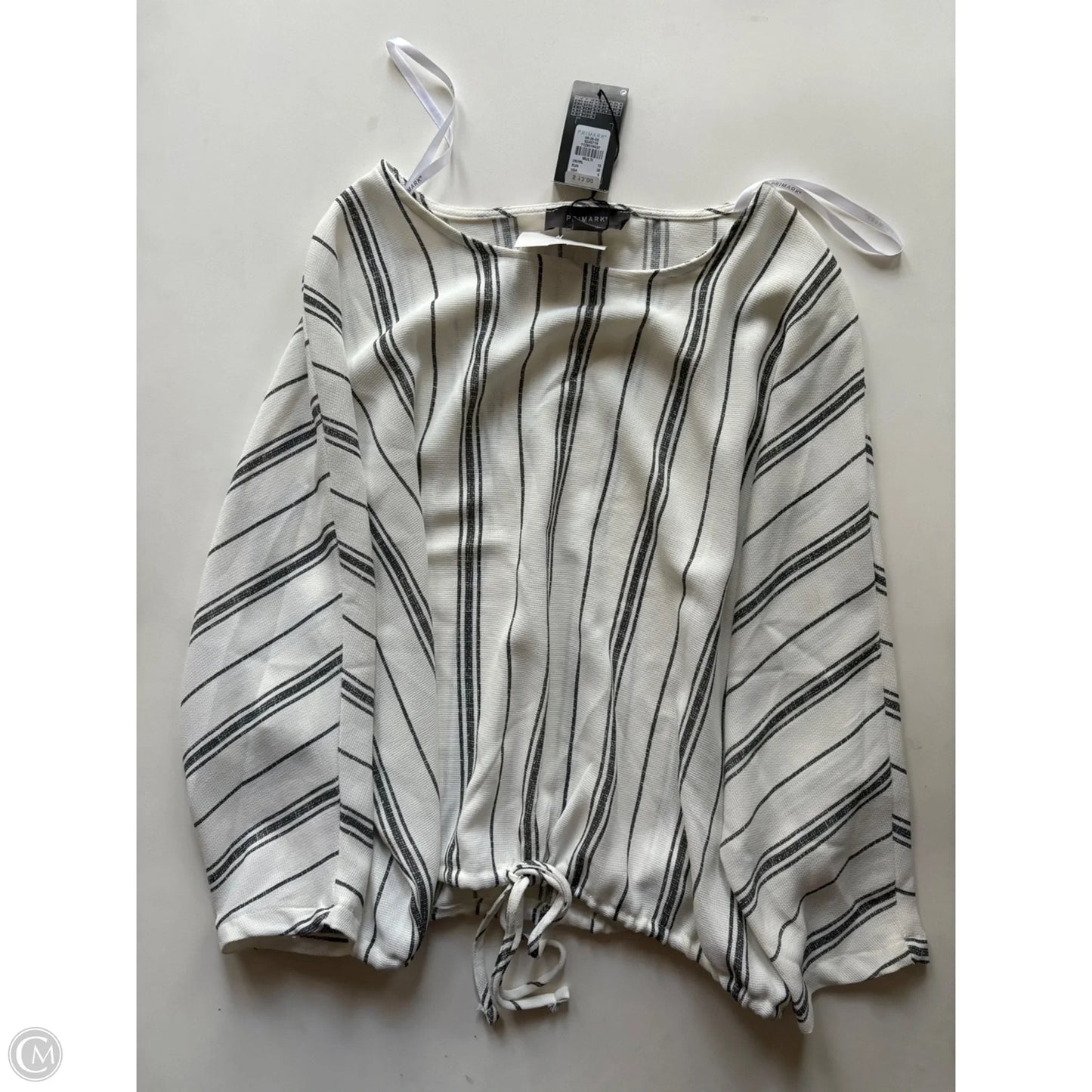 Top Long Sleeve By Primark In Striped, Size: S