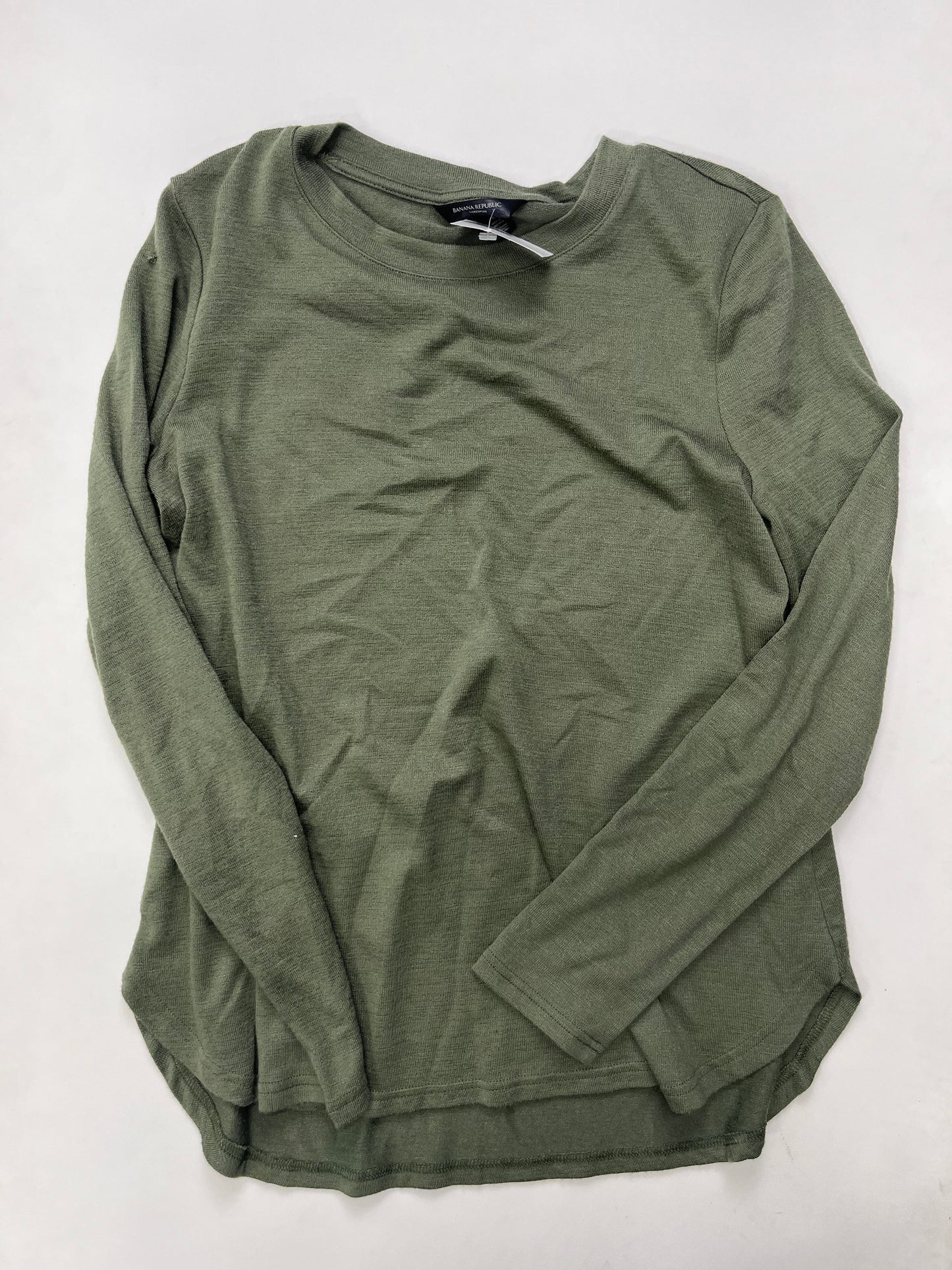 Green Top Long Sleeve Banana Republic O, Size M