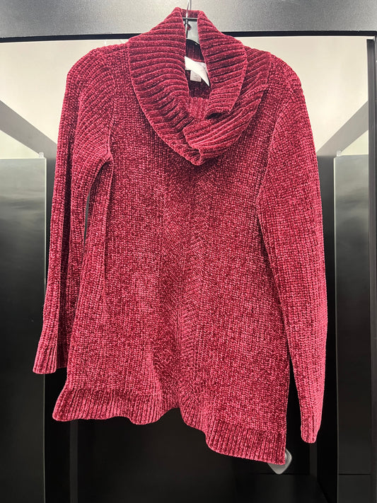 Sweater By Liz Claiborne In Burgundy, Size: M