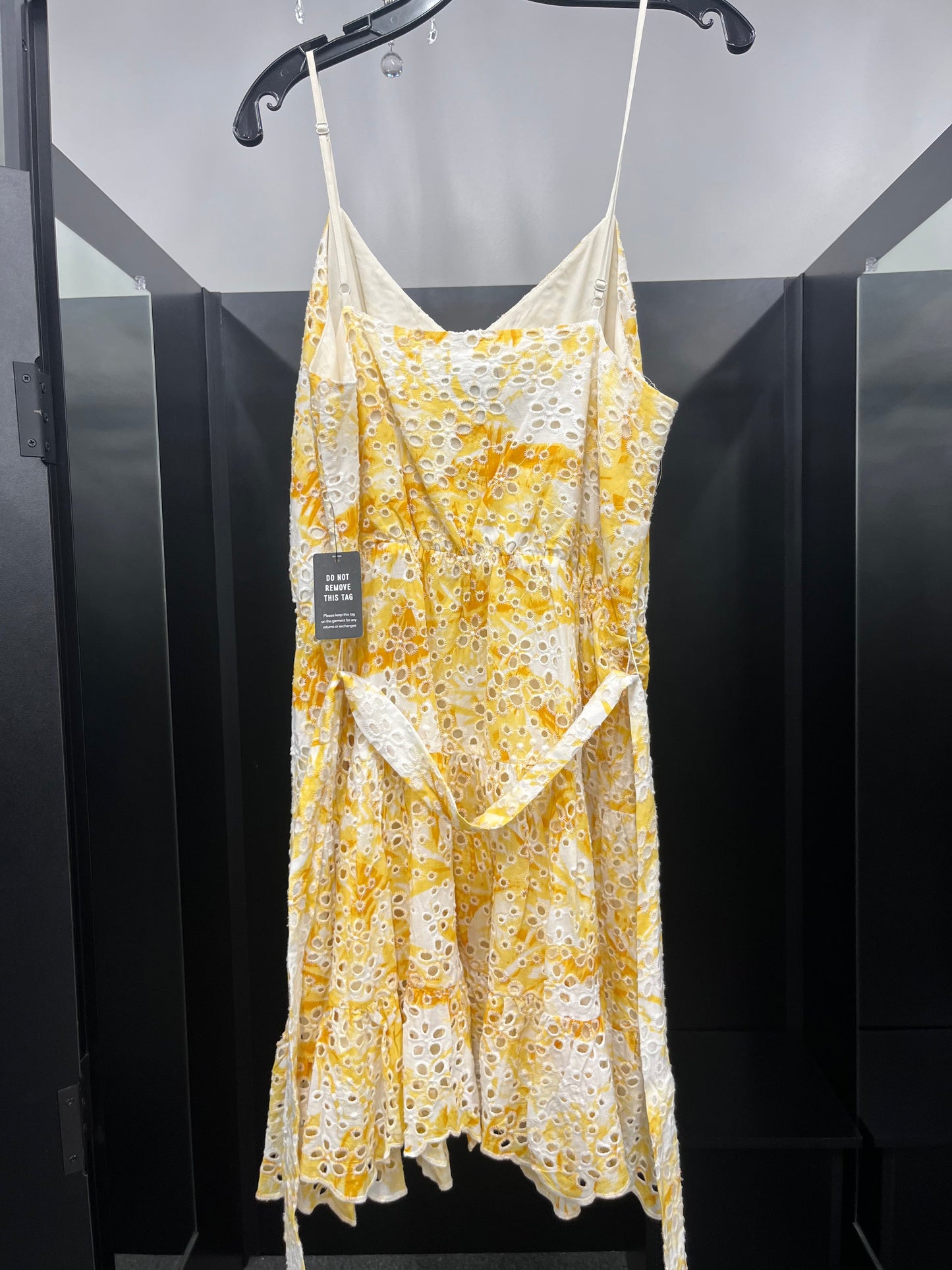 Mustard Dress Sleeveless Midi Express, Size L
