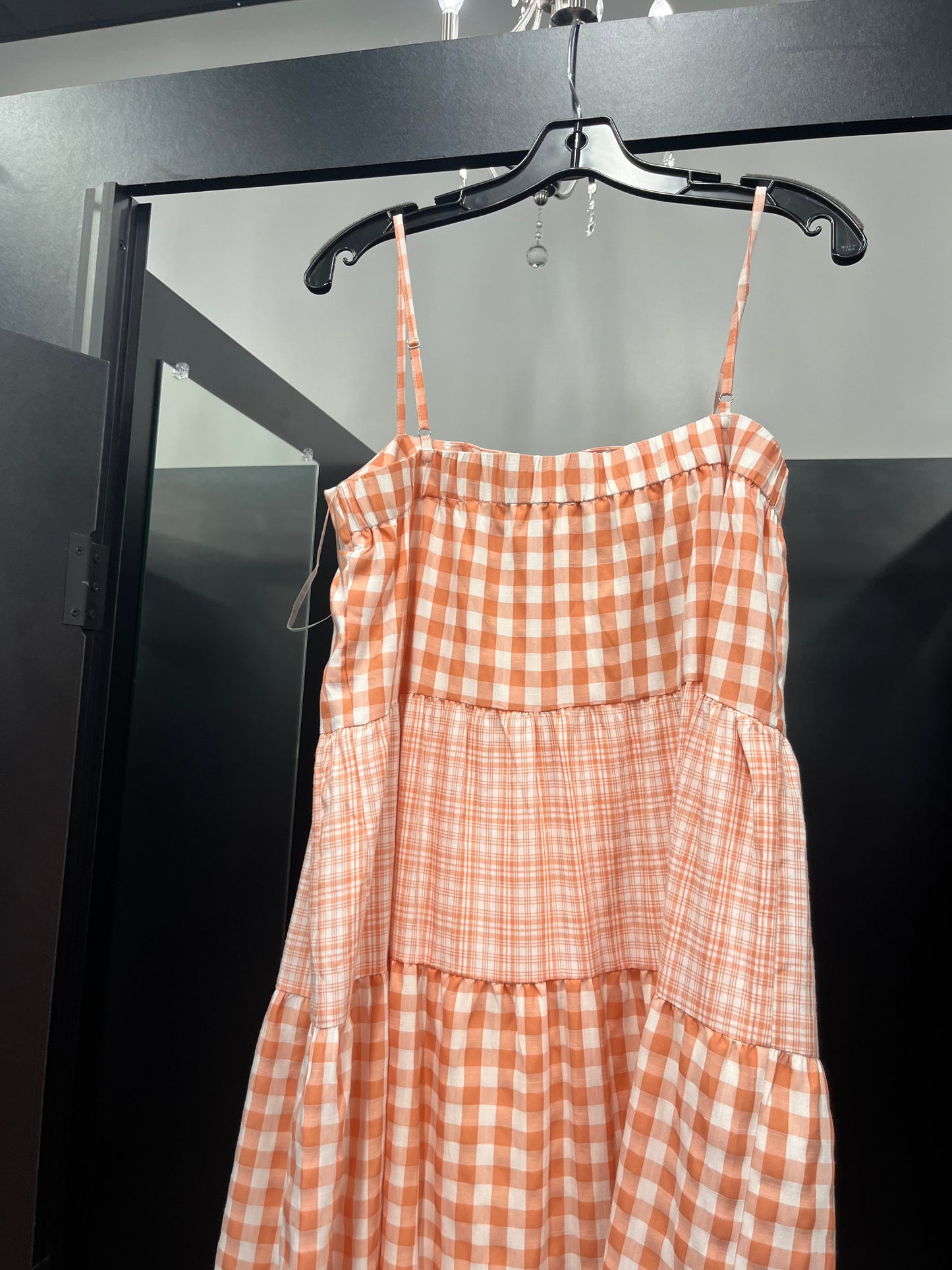 Orange Dress Casual Maxi Entro, Size M