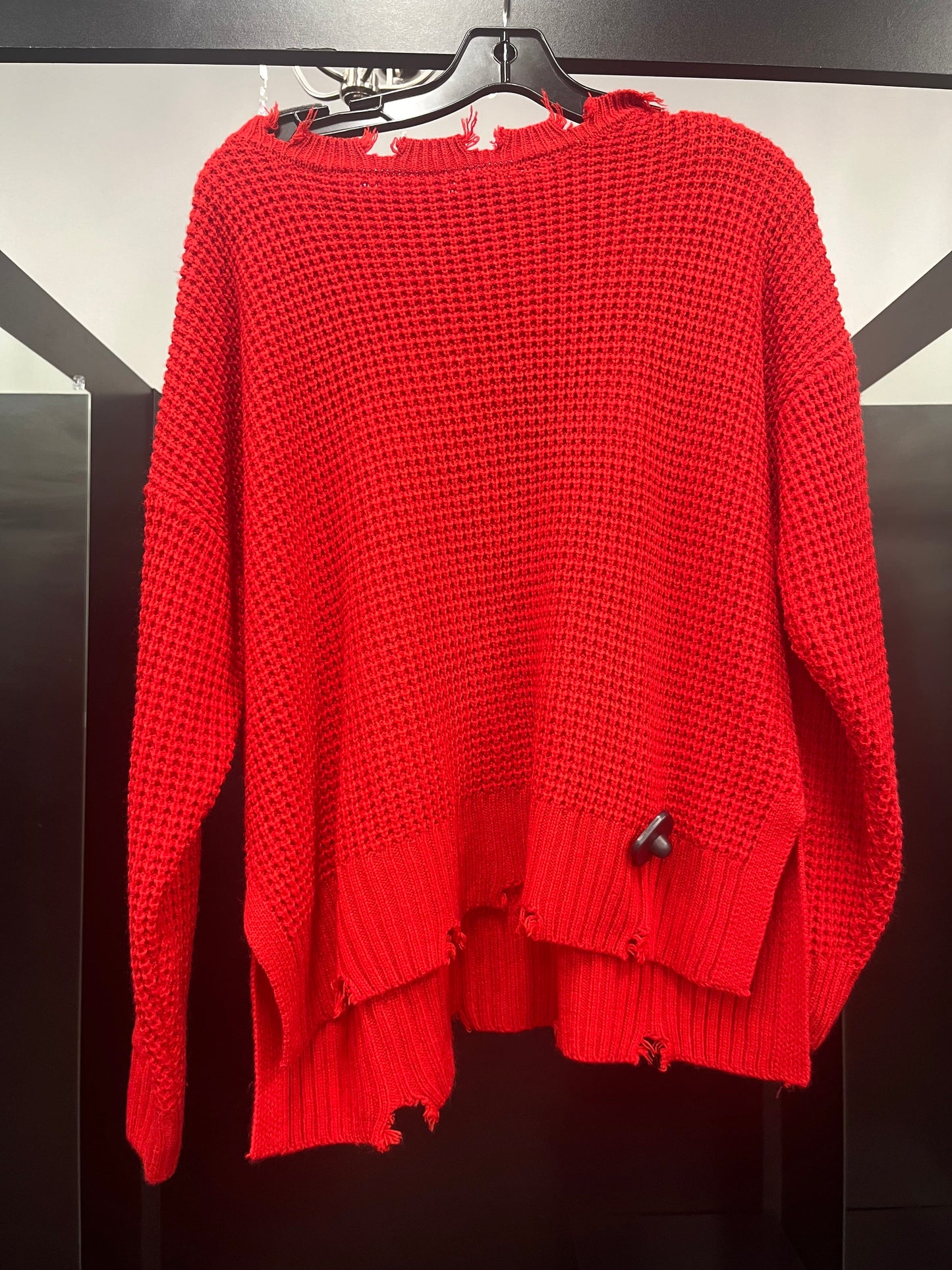 Sweater By Zenana Outfitters In Red, Size: L