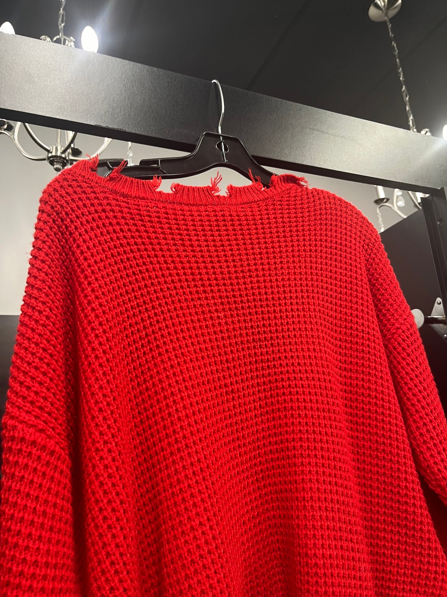 Sweater By Zenana Outfitters In Red, Size: L