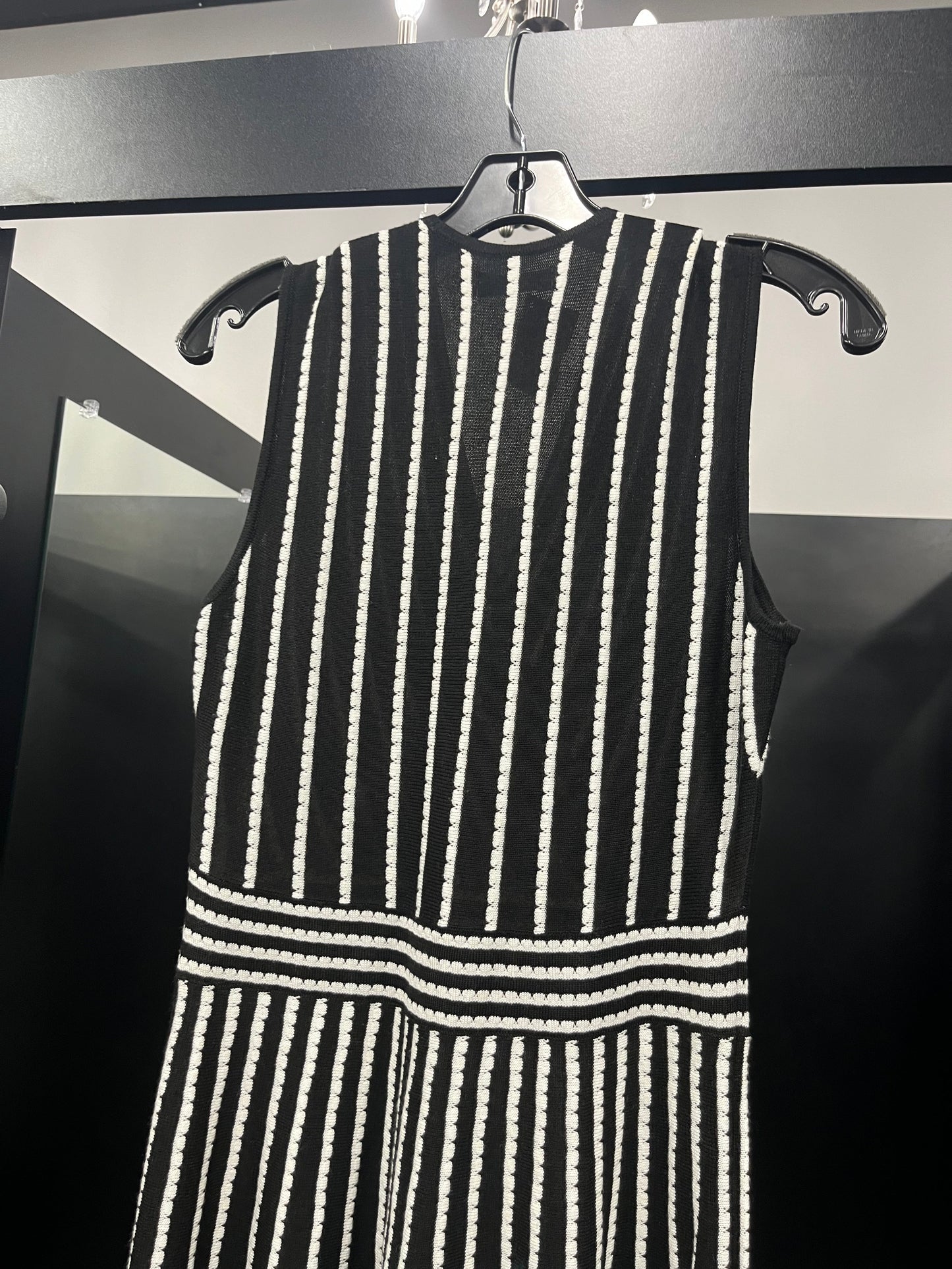 Black White Dress Casual Midi Calvin Klein, Size M