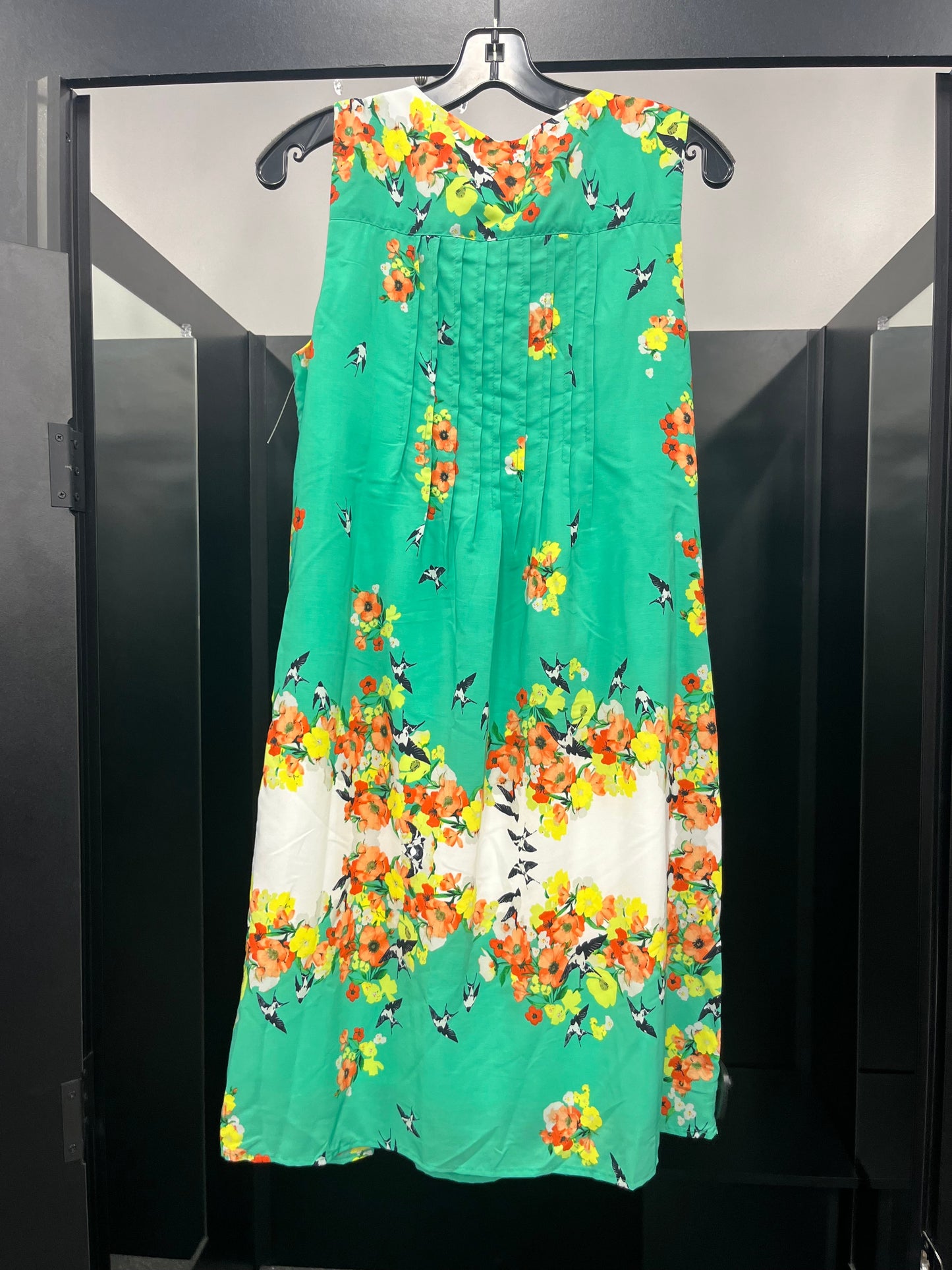 Green Dress Casual Midi Rabbit, Size M