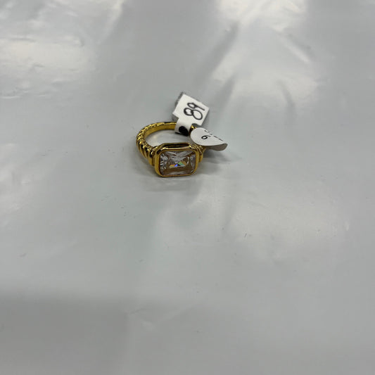 Ring Statement By Cmc 18kt Plated Over Stainless Steel