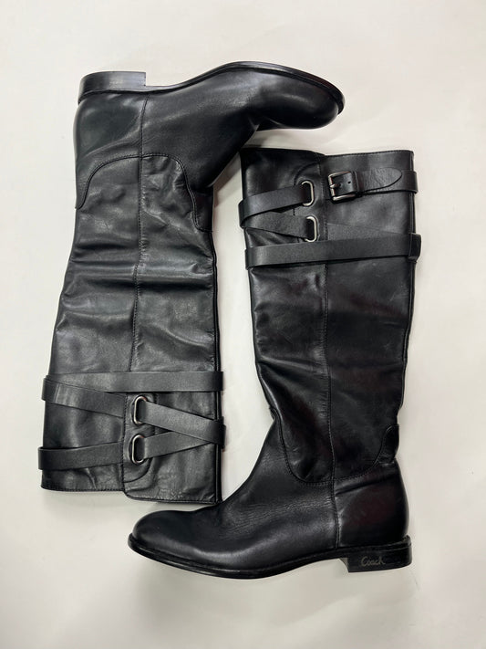 Boots Ankle Heels By Coach  Size: 6.5