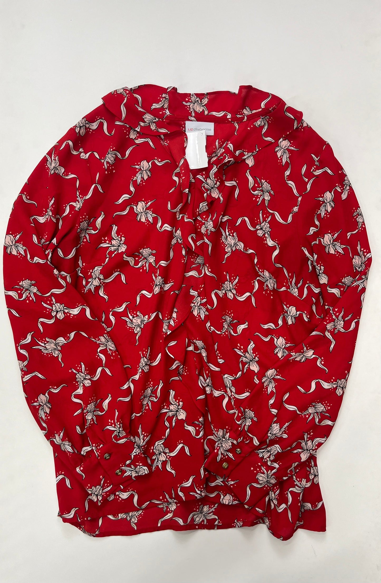 Blouse Long Sleeve By Liz Claiborne  Size: L