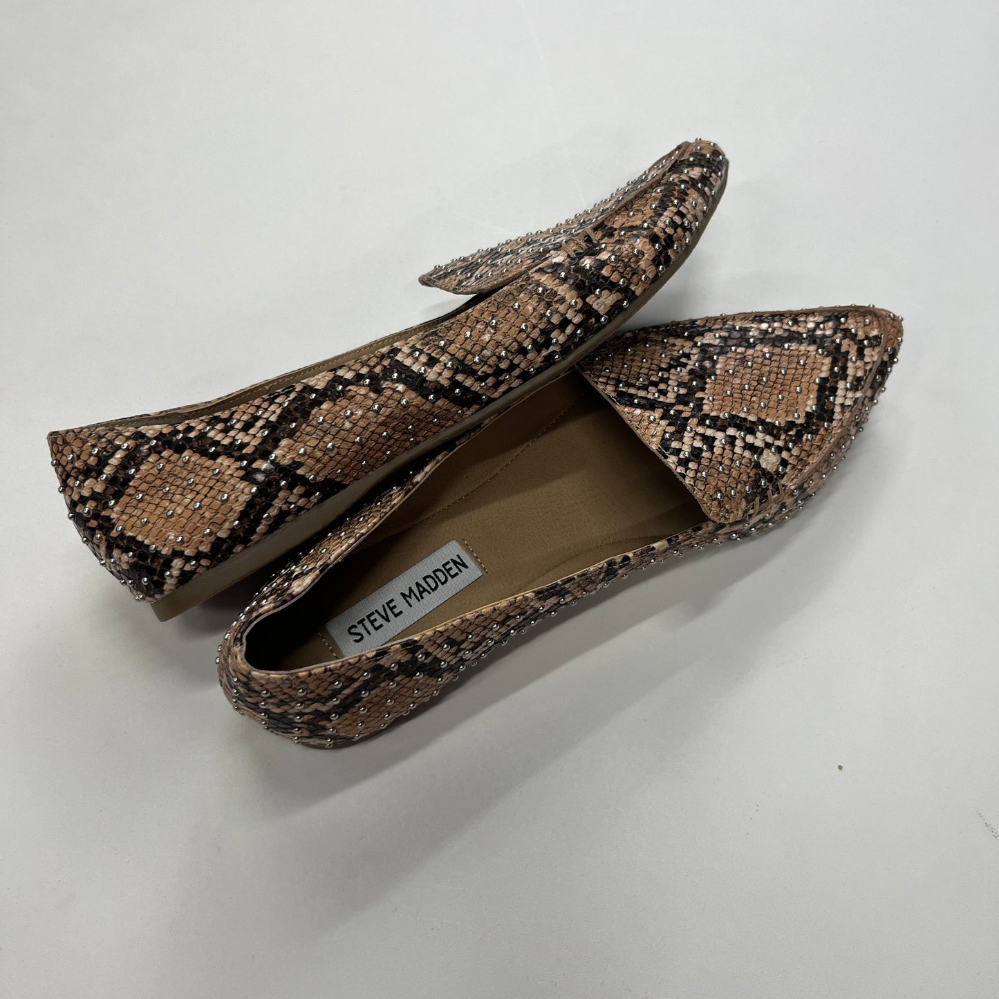 Animal Print Shoes Flats Loafer Oxford Steve Madden, Size 7.5