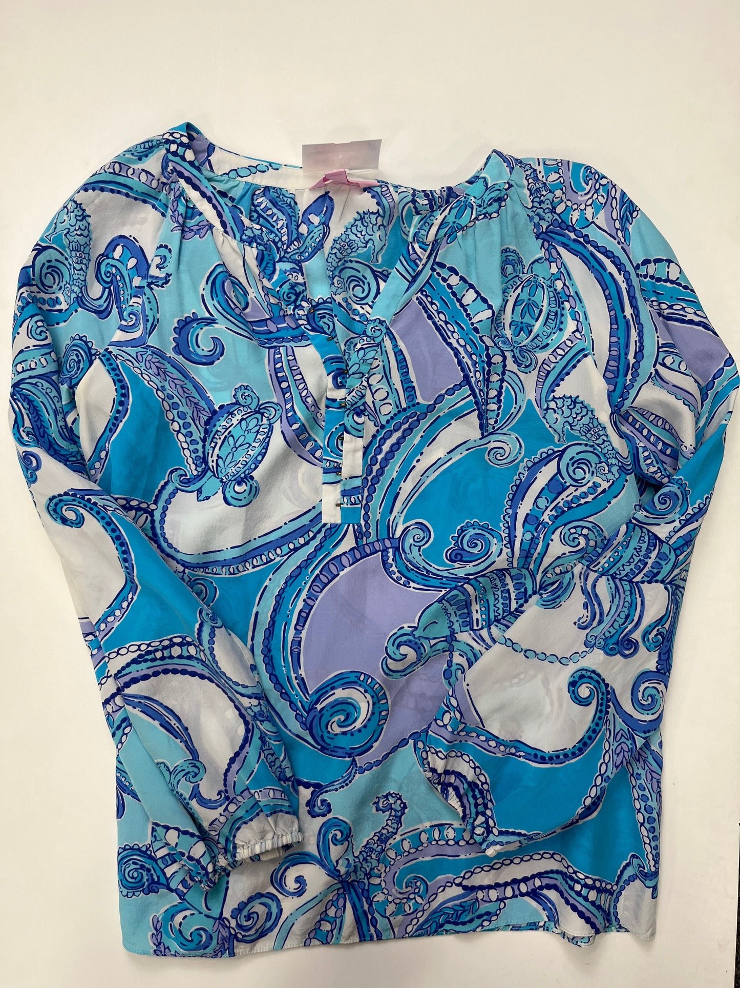 Blue Blouse Long Sleeve Lilly Pulitzer, Size M