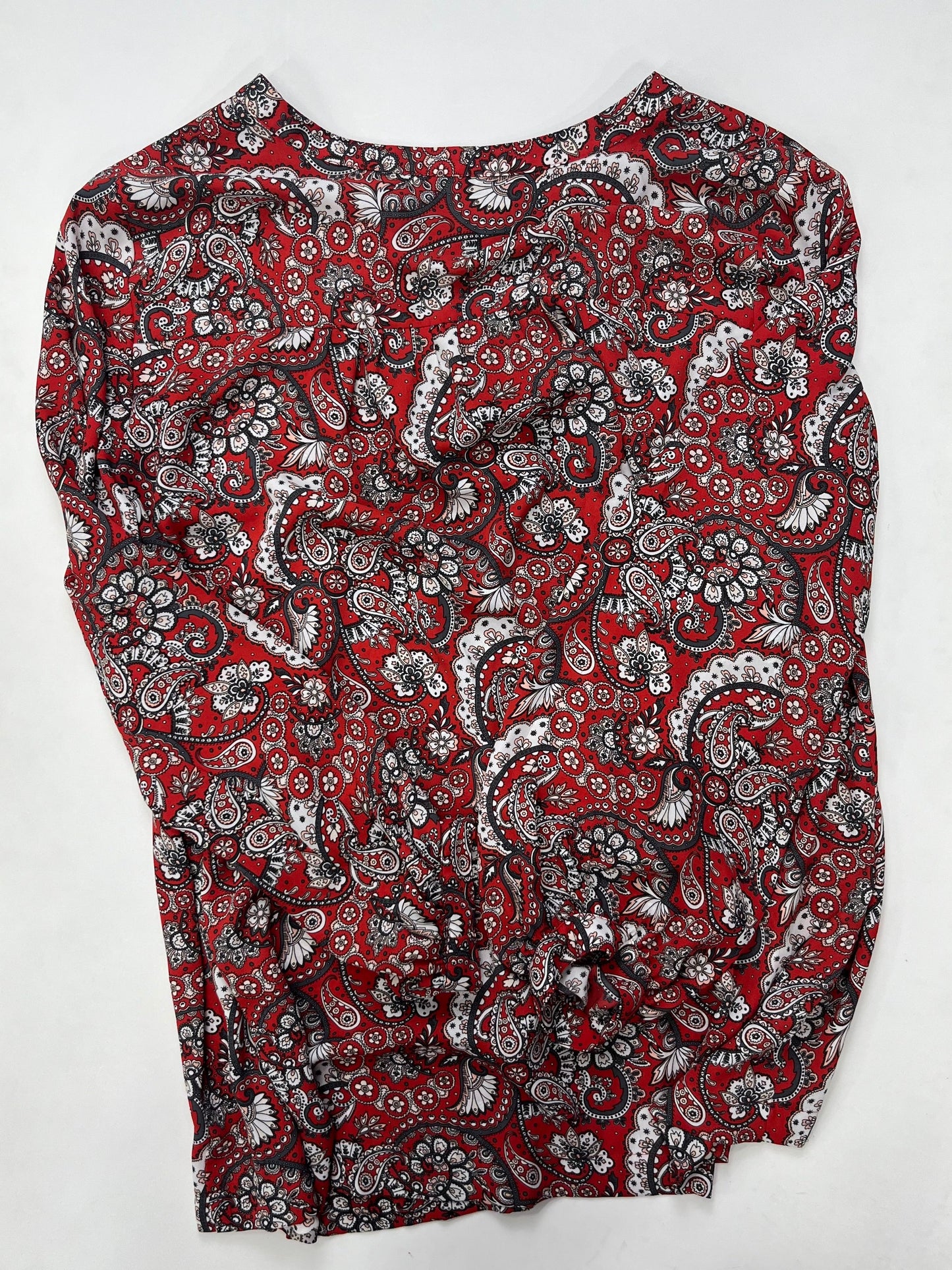 Paisley Blouse Long Sleeve Loft, Size M