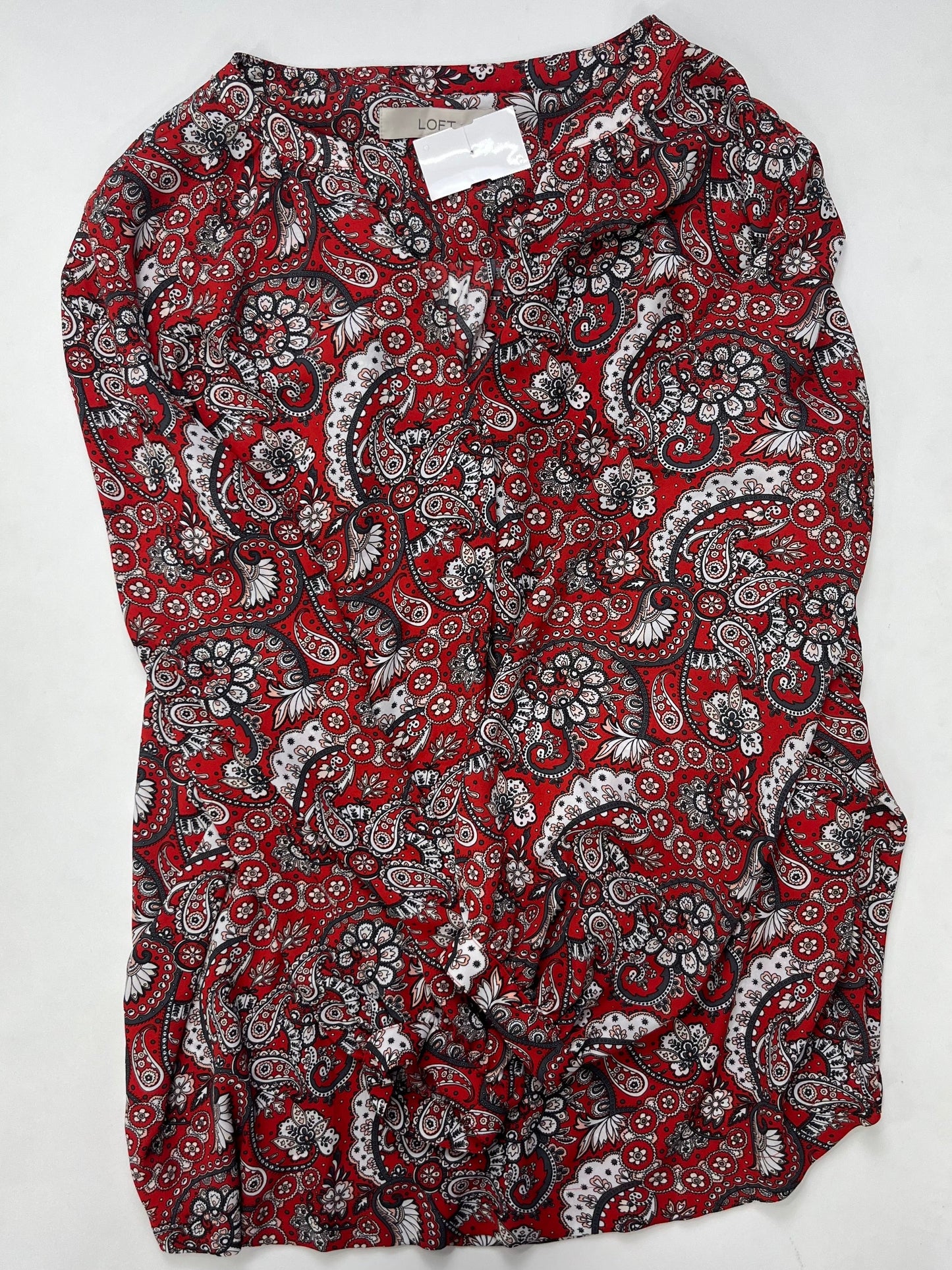 Paisley Blouse Long Sleeve Loft, Size M