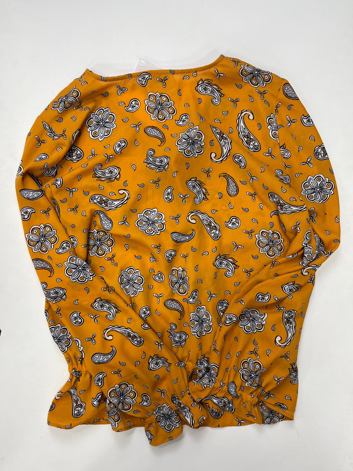 Paisley Blouse Long Sleeve Loft, Size M