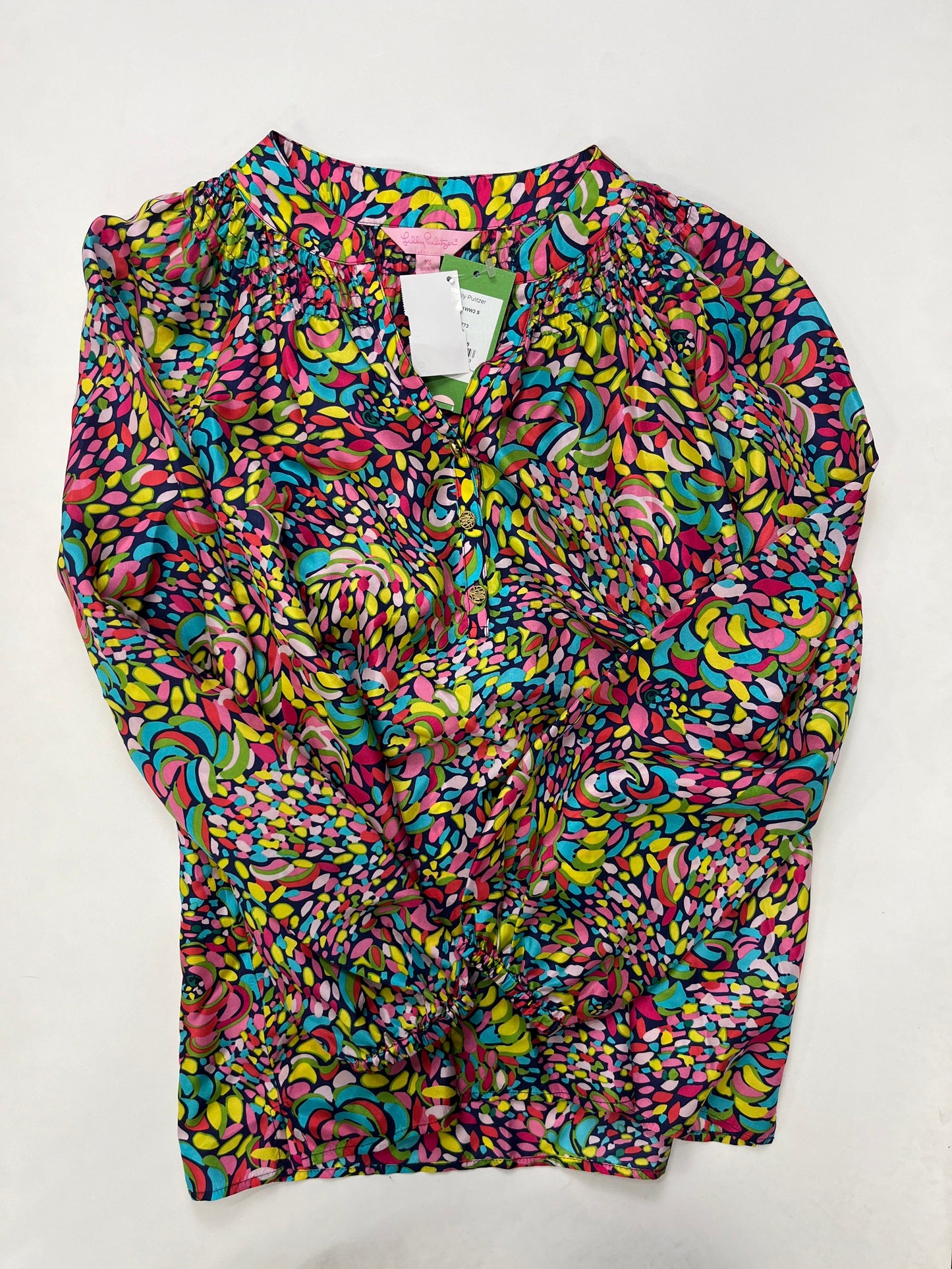 Multi-colored Blouse Long Sleeve Lilly Pulitzer NWT, Size Xs