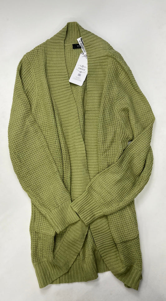 Green Sweater Cardigan Fashion, Size 2x