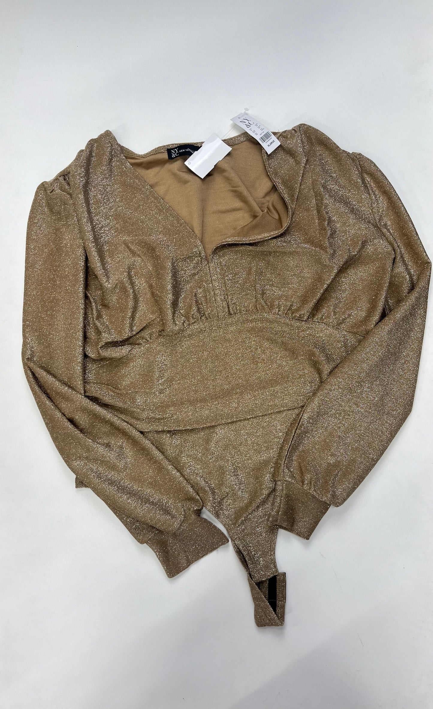 Gold Bodysuit New York And Co, Size Xl
