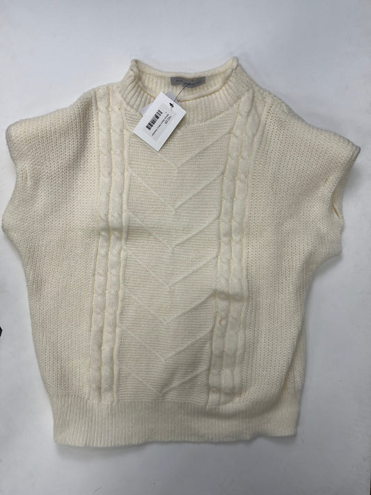 Cream Sweater Short Sleeve Cmc, Size L