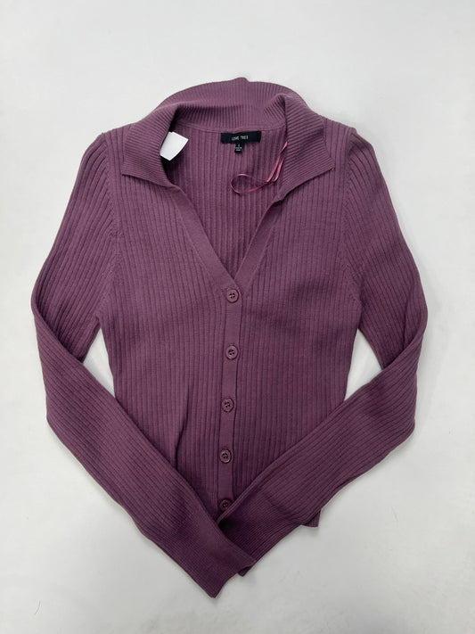 Purple Sweater Cardigan Love Tree, Size L