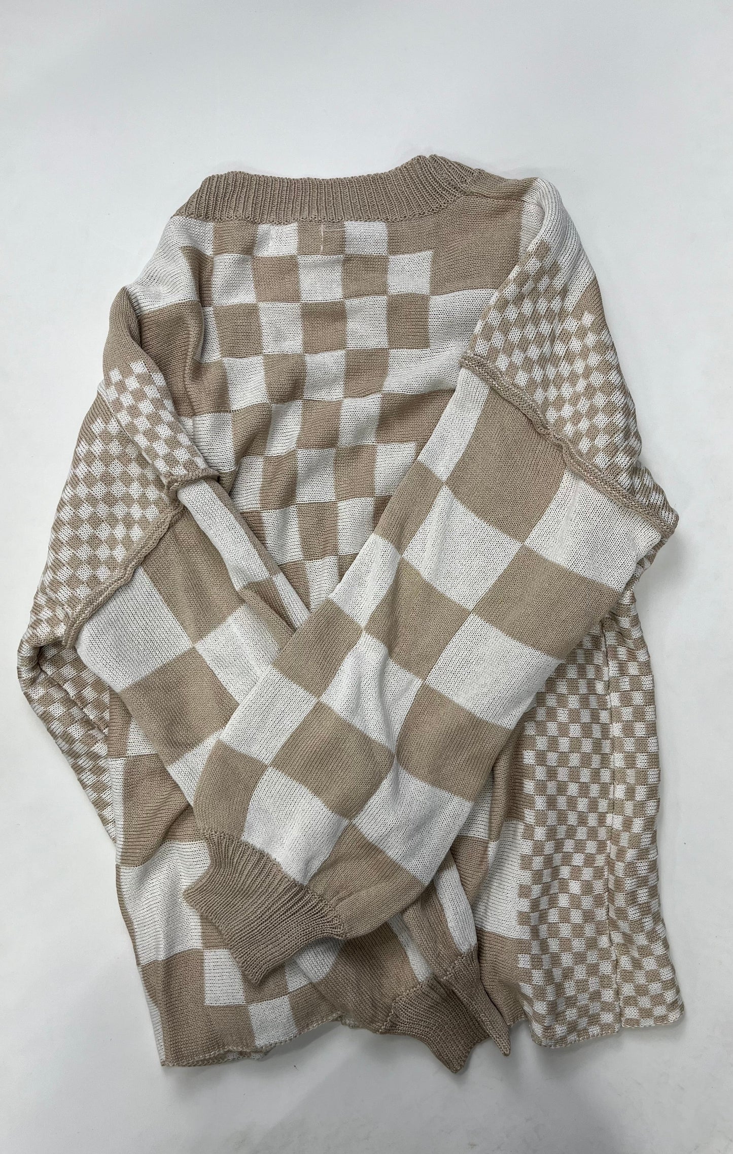 Checked Sweater Cardigan Cmc, Size L