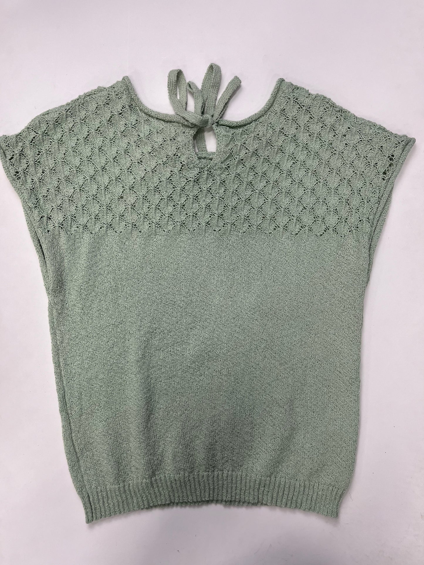 Green Sweater Short Sleeve Blu Pepper, Size L