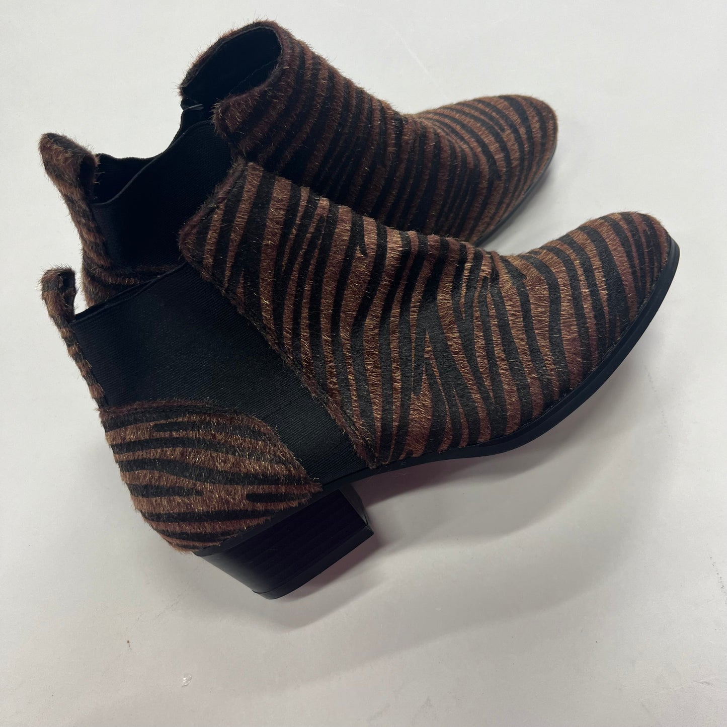 Animal Print Boots Ankle Heels Cato, Size 8