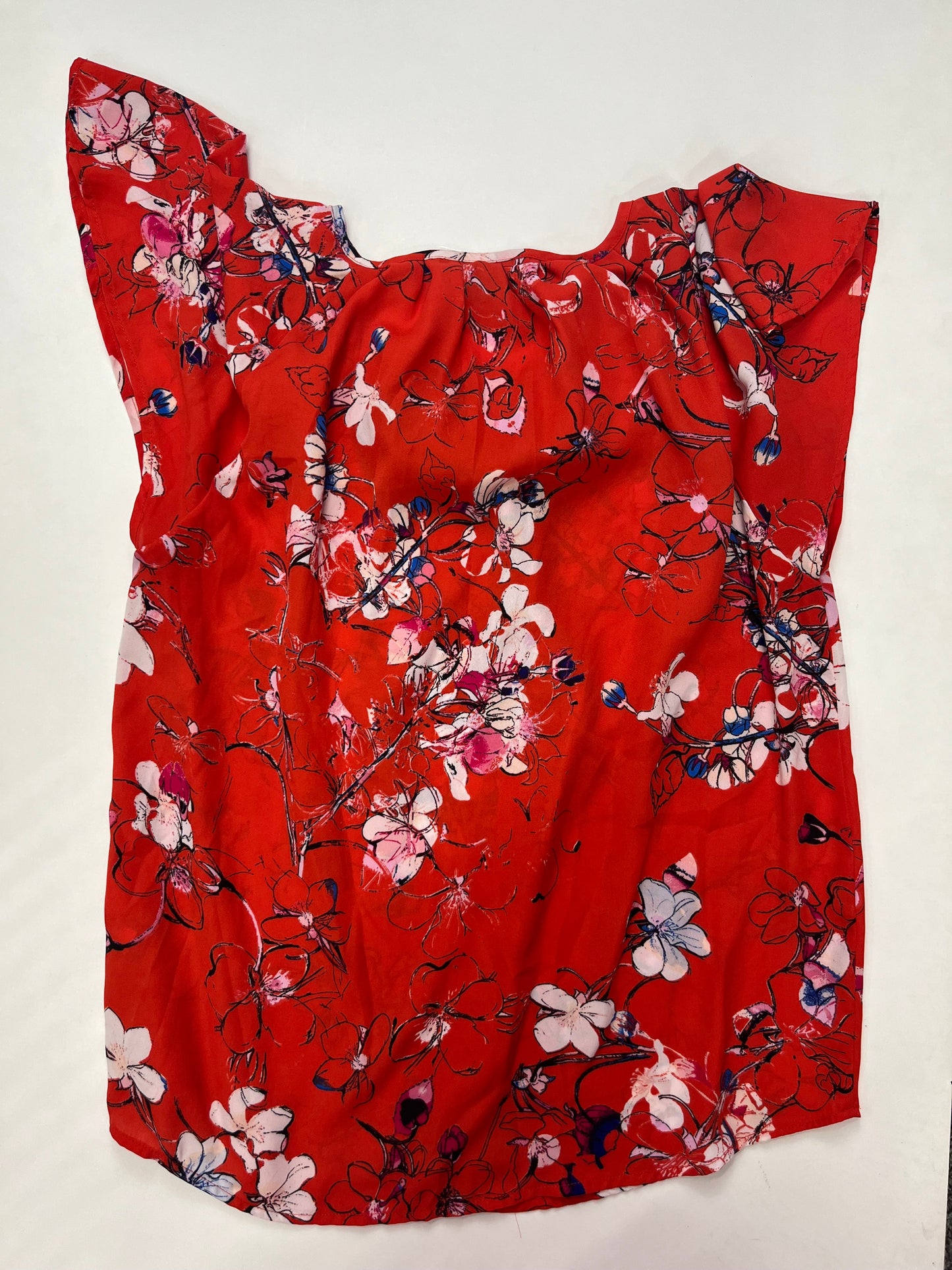 Floral Blouse Short Sleeve Apt 9, Size M