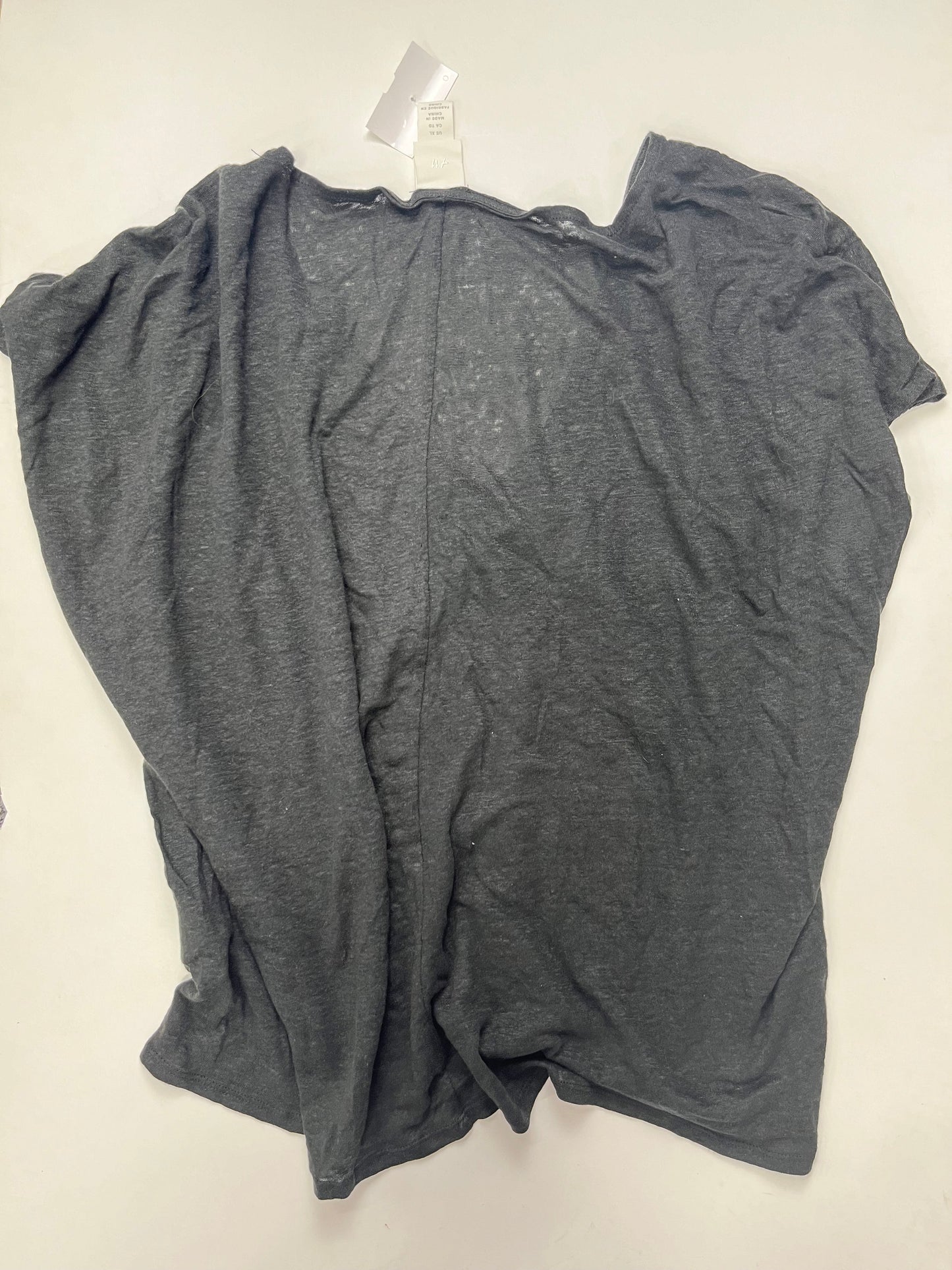 Black Top Short Sleeve H&m, Size Xl