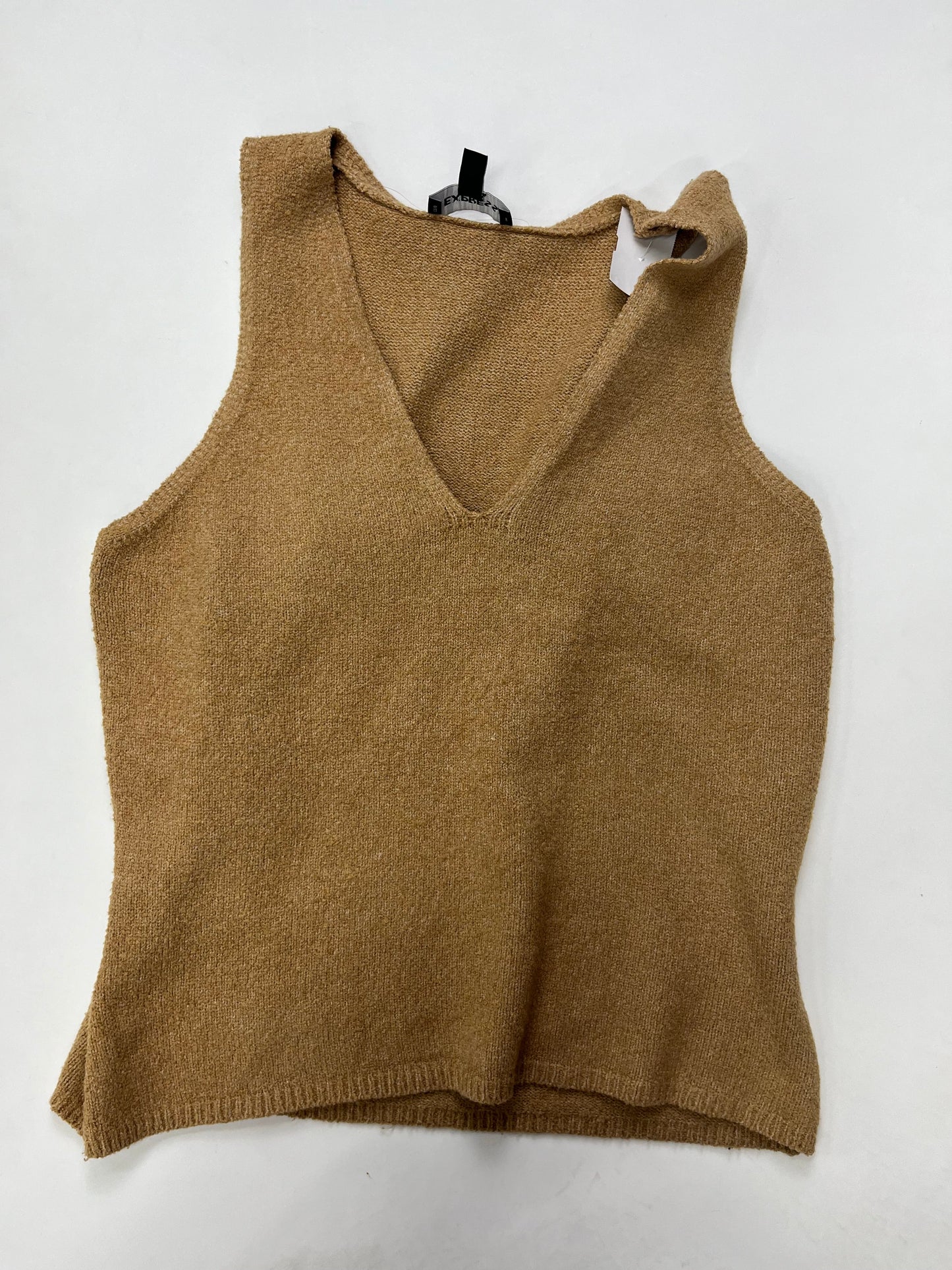 Brown Sweater Short Sleeve Express, Size L