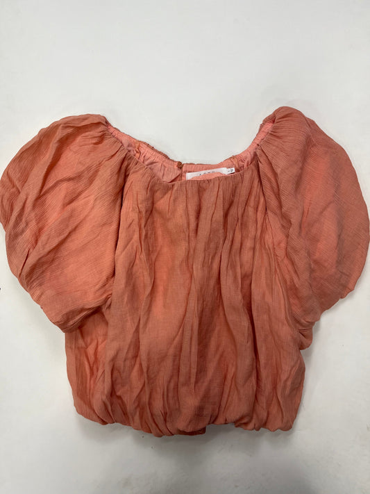 Orange Blouse Short Sleeve Astr, Size L